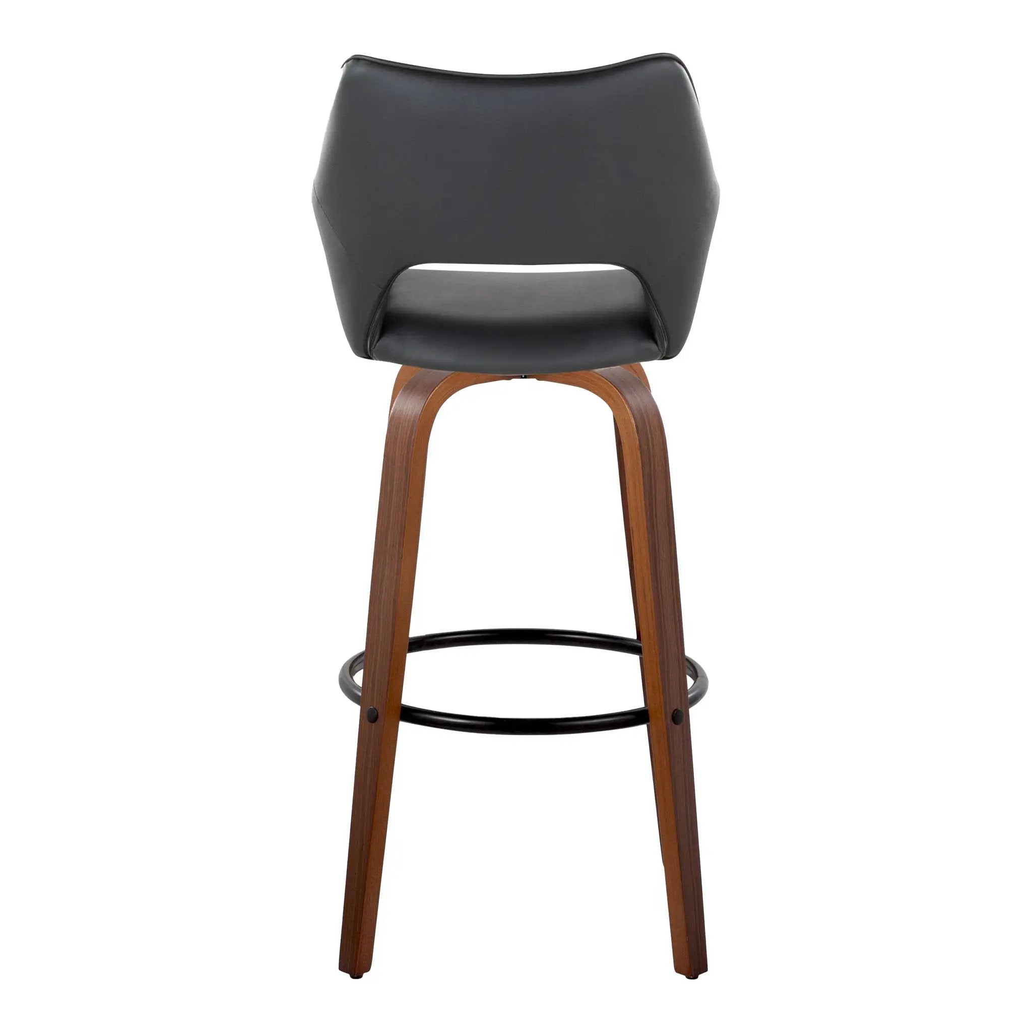 Mustang - Contemporary Fixed Height Barstool With Swivel & Round Footrest (Set of 2) by Unique Piece Furniture