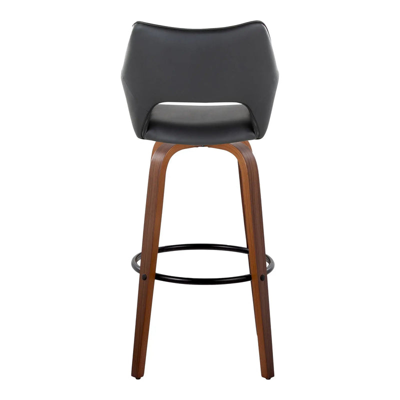 Mustang - Contemporary Fixed Height Barstool With Swivel & Round Footrest (Set of 2) by Unique Piece Furniture