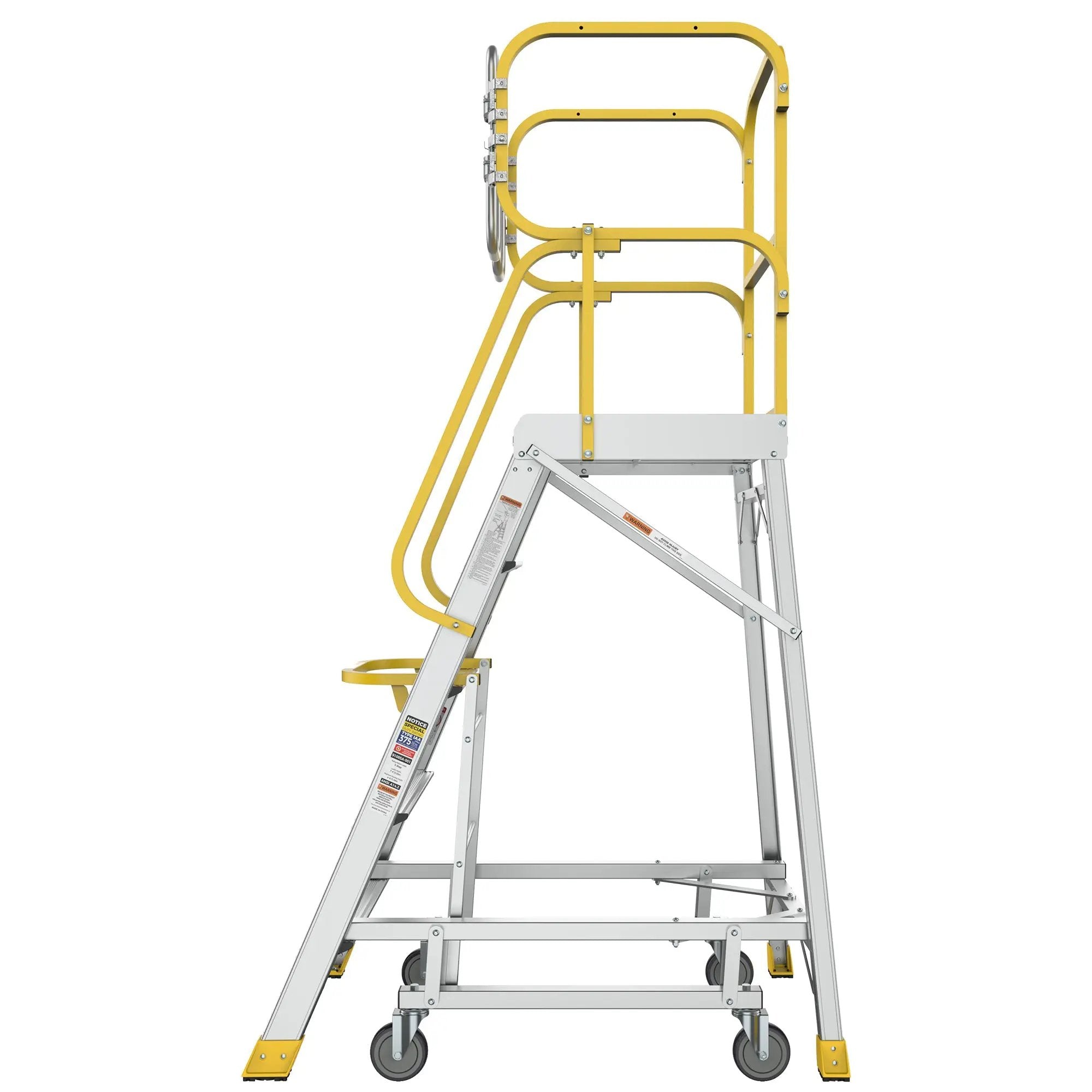 5 Step 375lbs Aluminum Rolling Platform Ladder by HouseOfZazla