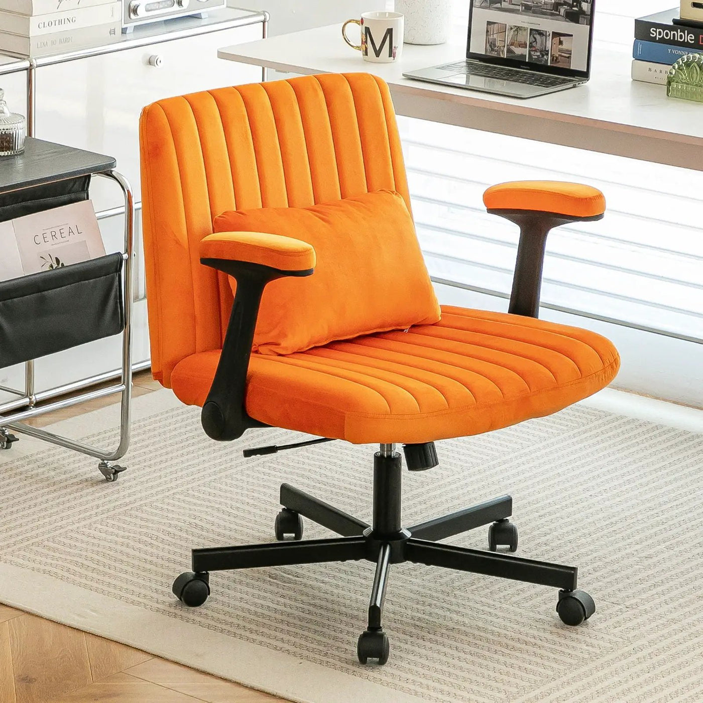 Criss Cross Armrest Office Chair With Wheels by HouseOfZazla