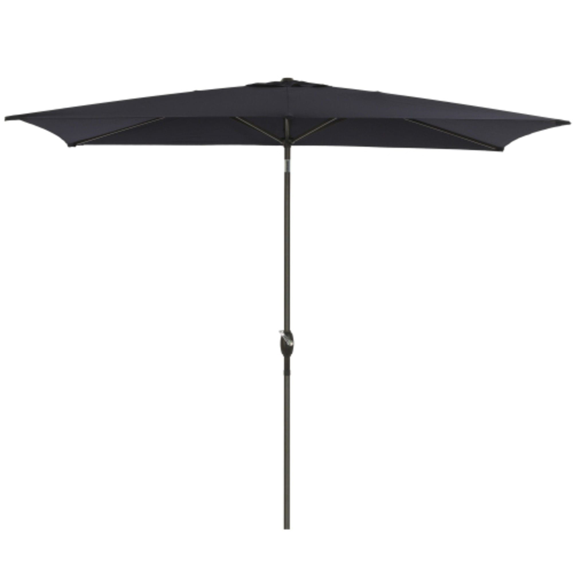 Rectangular Patio Umbrella With Crank Tilt, Polyester UV-Resistant Canopy by HouseOfZazla