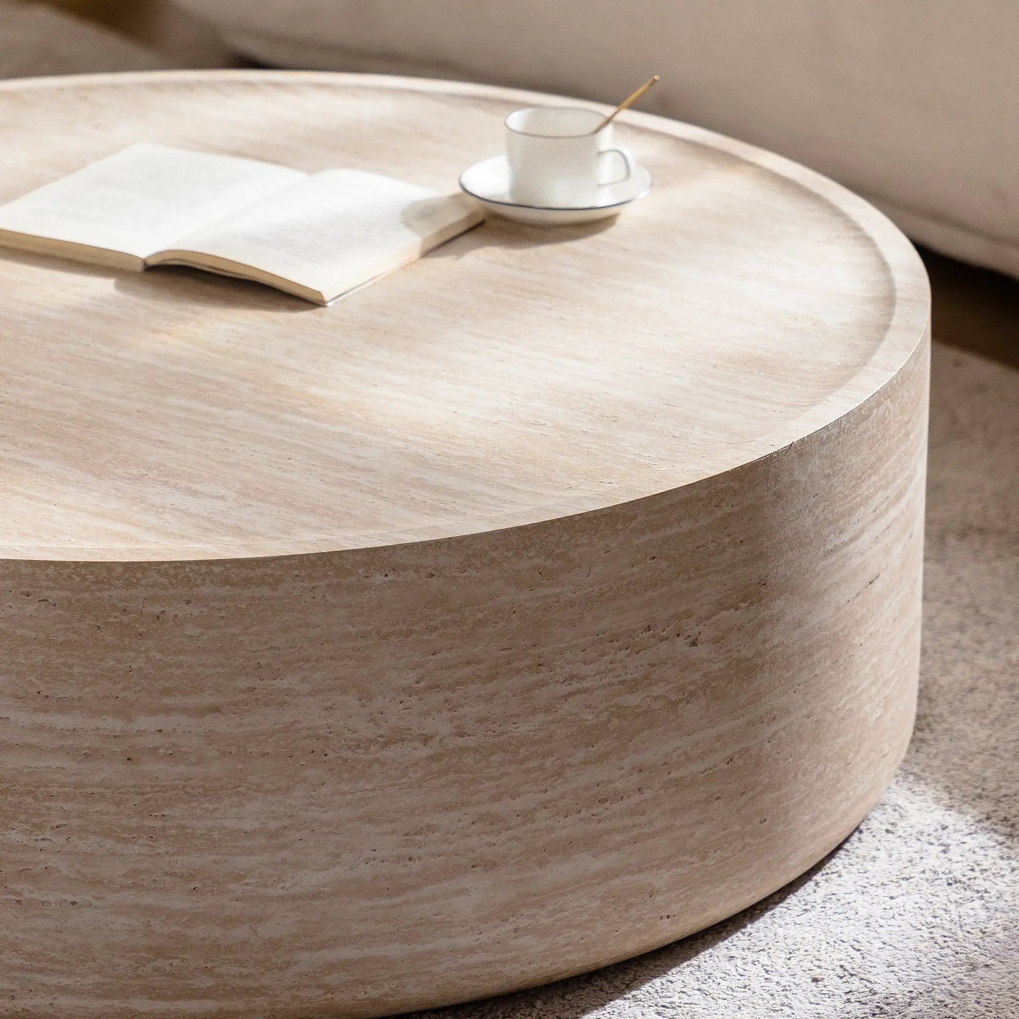 39.37" Round Coffee Table with Mars Pattern by HouseOfZazla