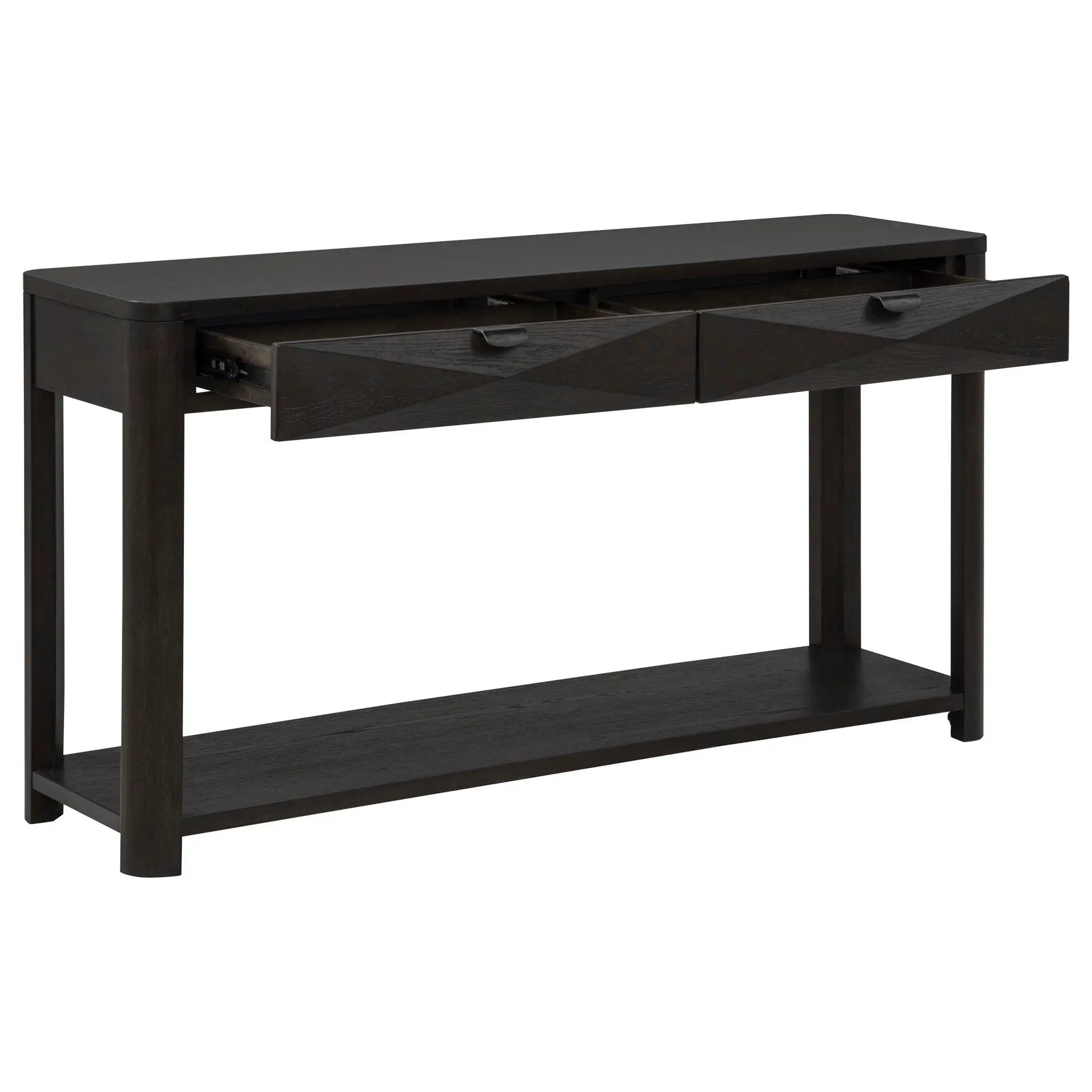 Marcelo Sofa Console Table with 2 Drawers and Shelf Coffee by Unique Piece Furniture