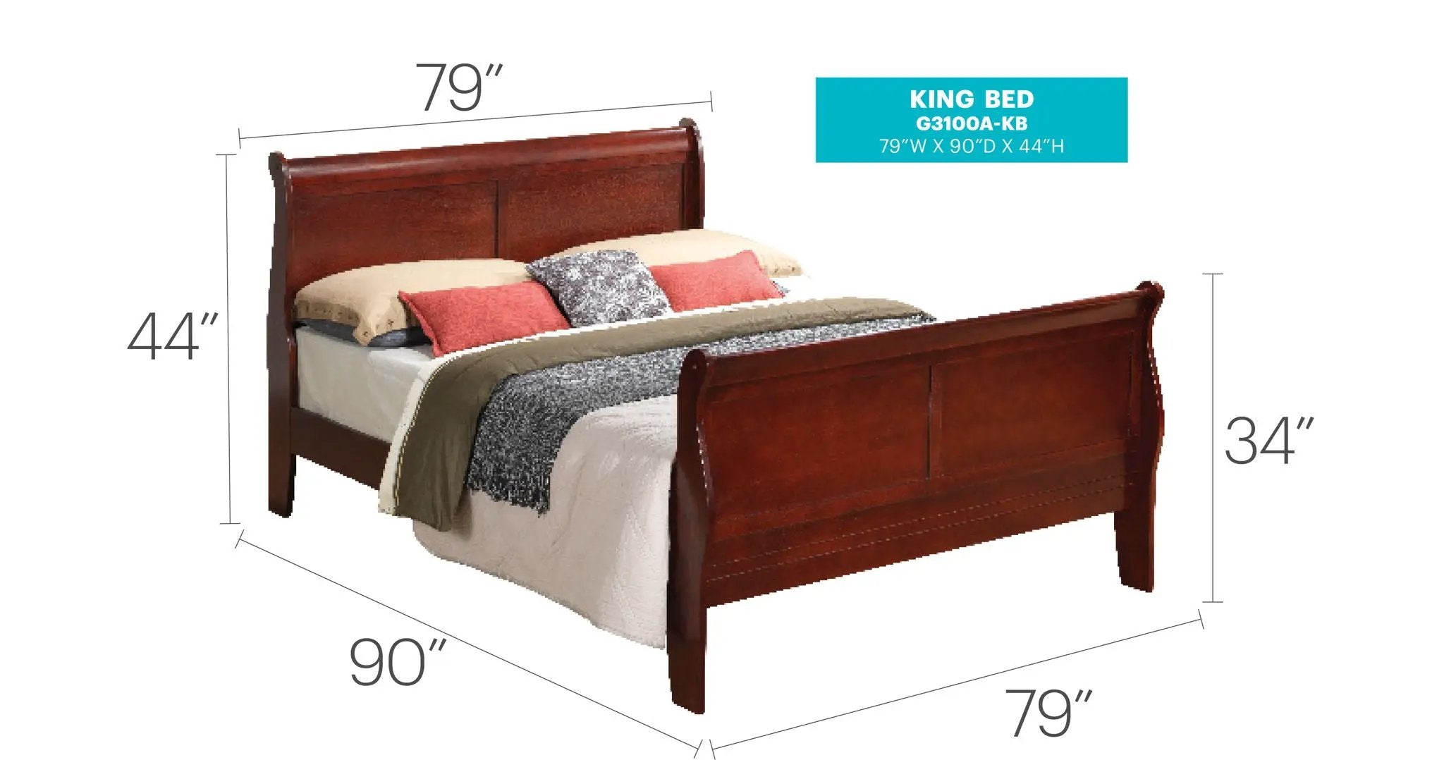 Panel Sleigh Bed by Unique Piece Furniture