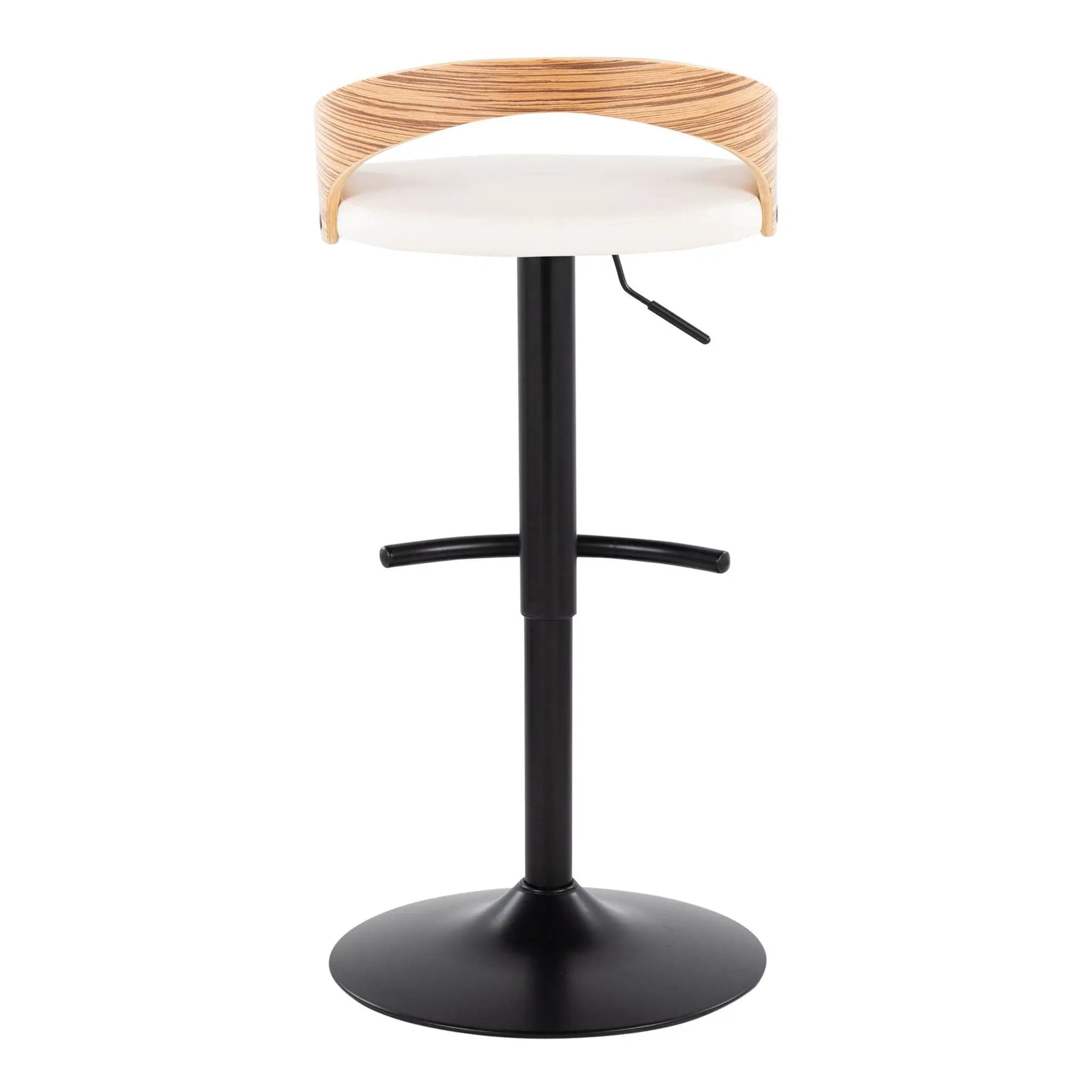 Grotto - Contemporary Adjustable Barstool With Swivel With Rounded T Footrest Elegant Design (Set of 2) by Unique Piece Furniture