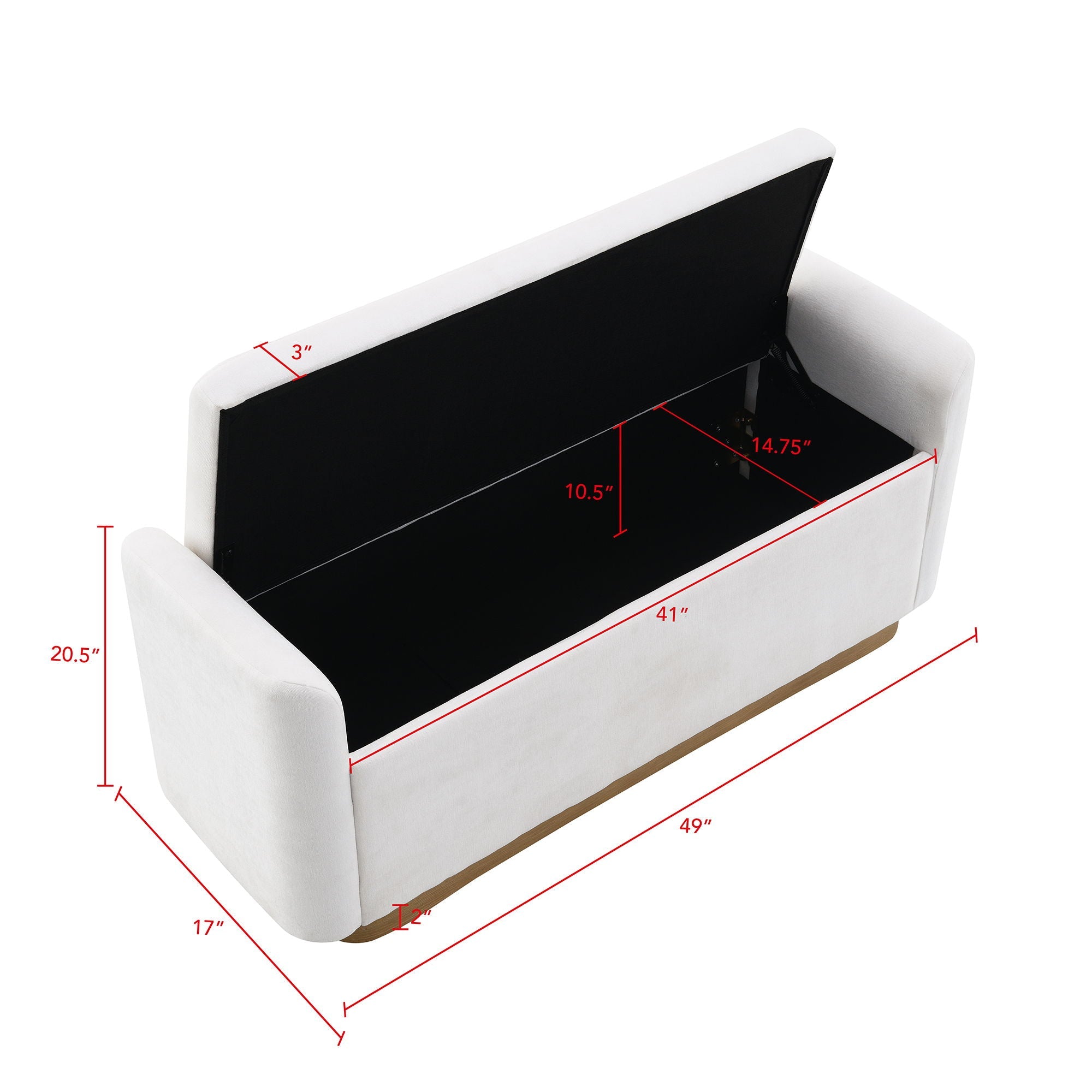 Upholstered Storage Bench With Safety Hinge by HouseOfZazla