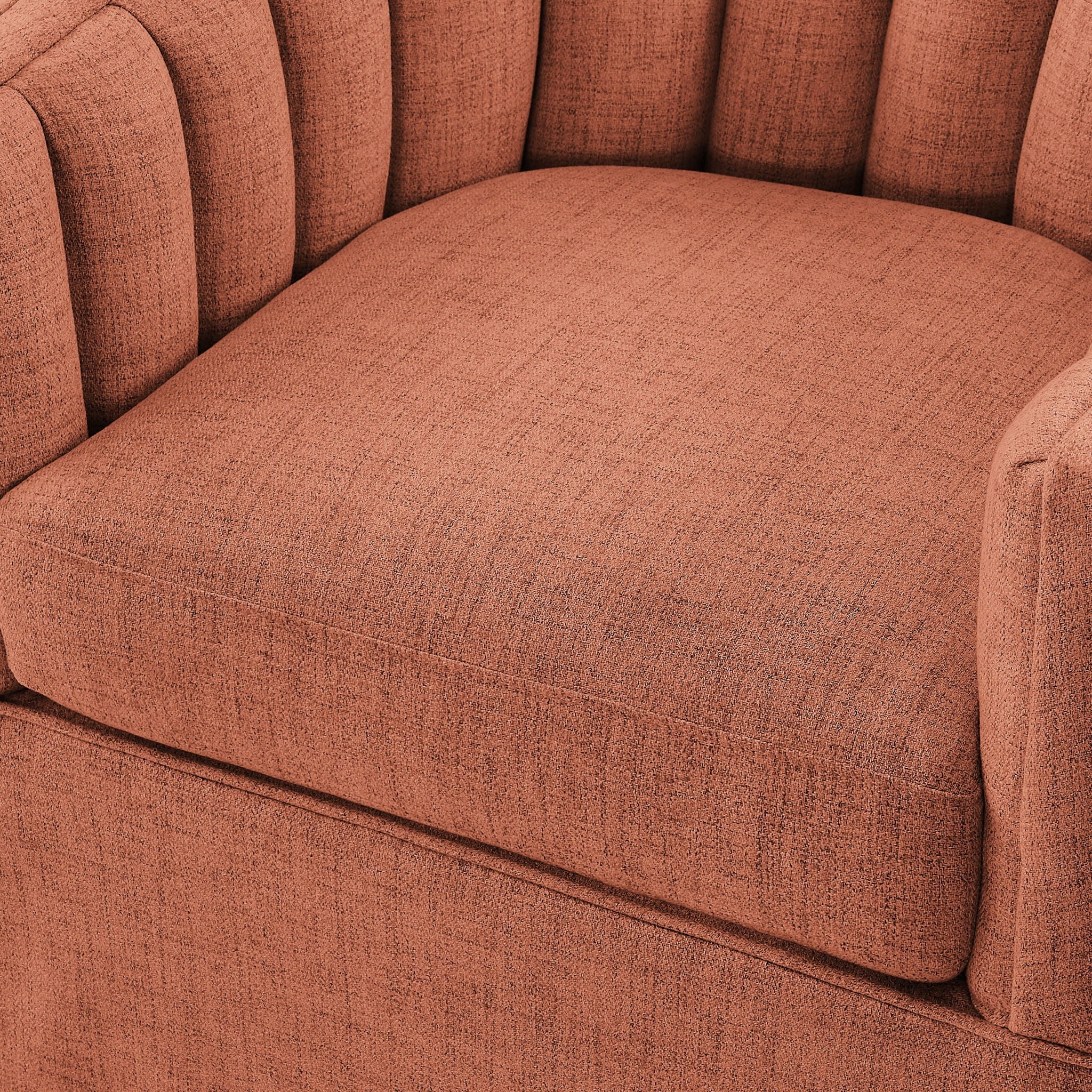 Solitude - Skirted Swivel Accent Chair With Hemp Like by HouseOfZazla