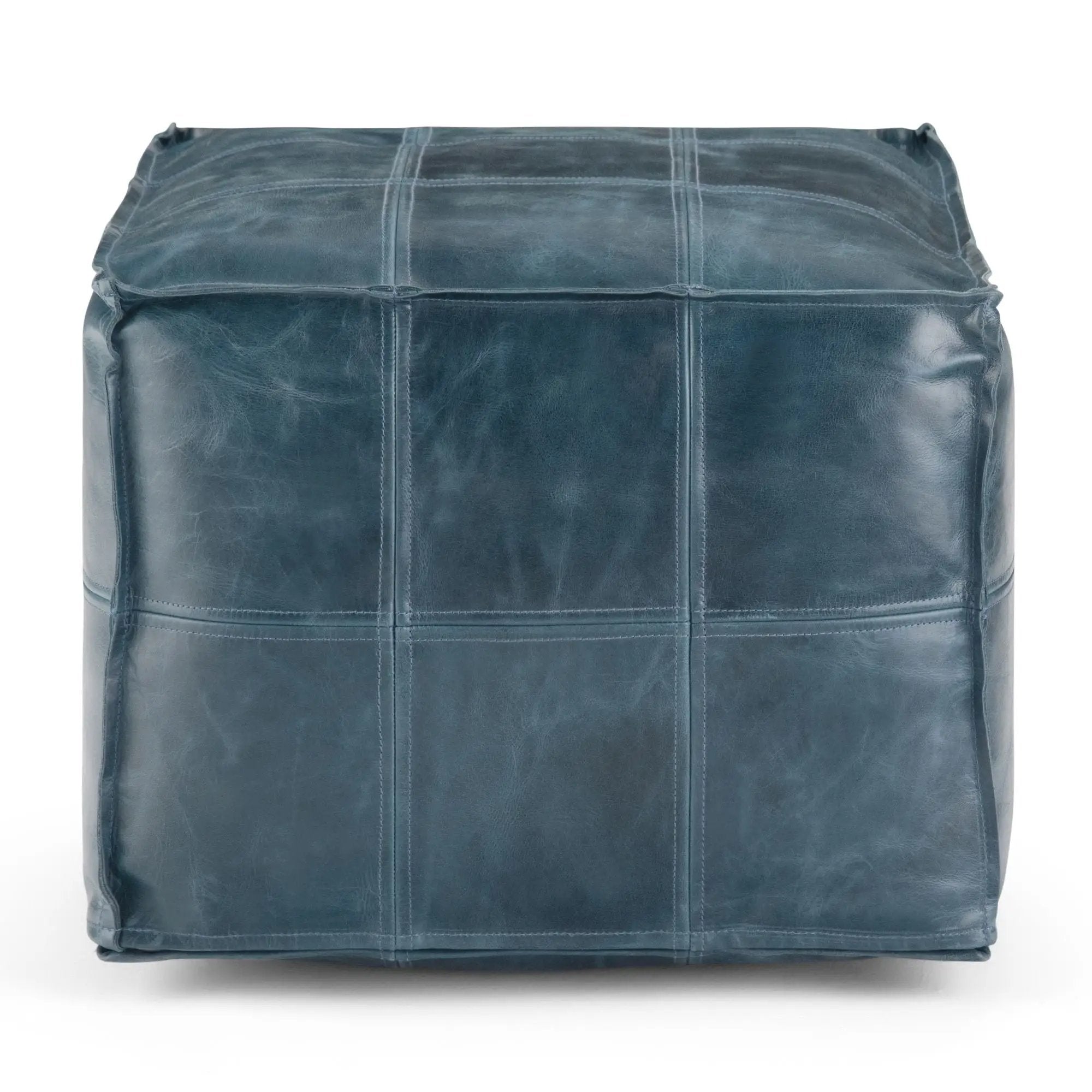 Manning - Square Pouf - Teal by Unique Piece Furniture