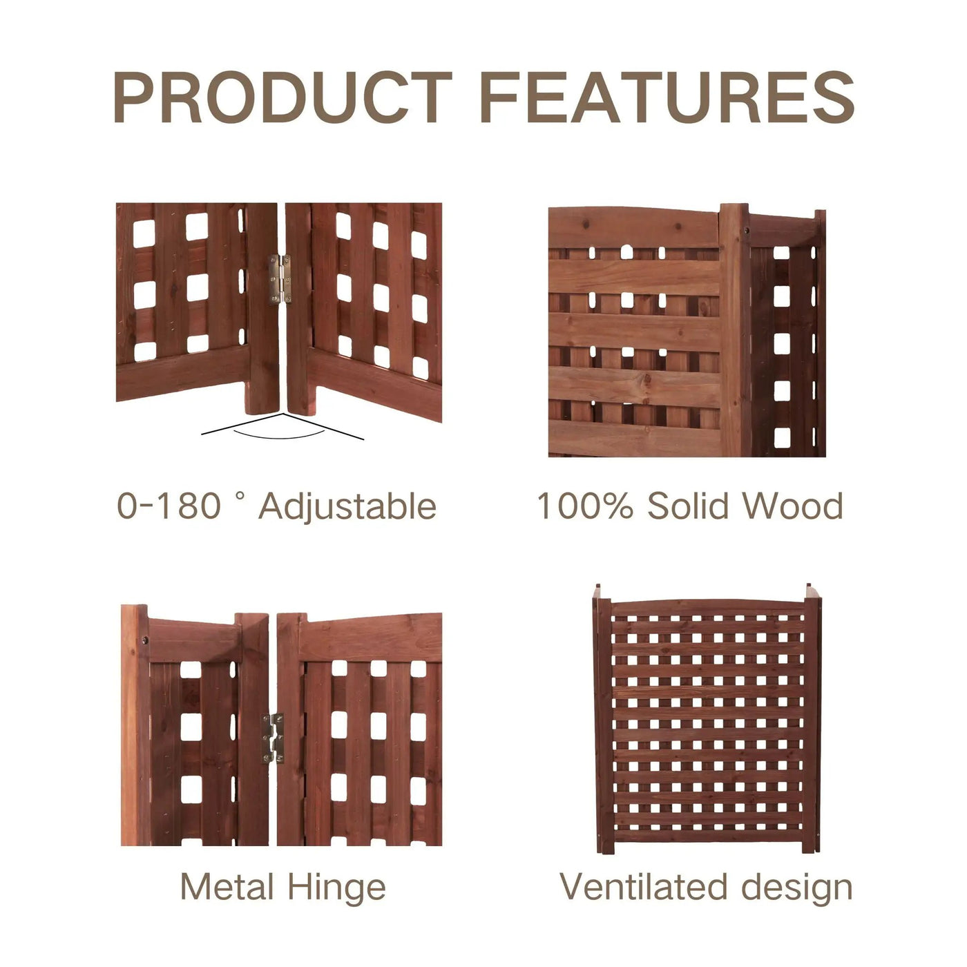 3 Panel Outdoor Air Conditioner Fence Screen by HouseOfZazla