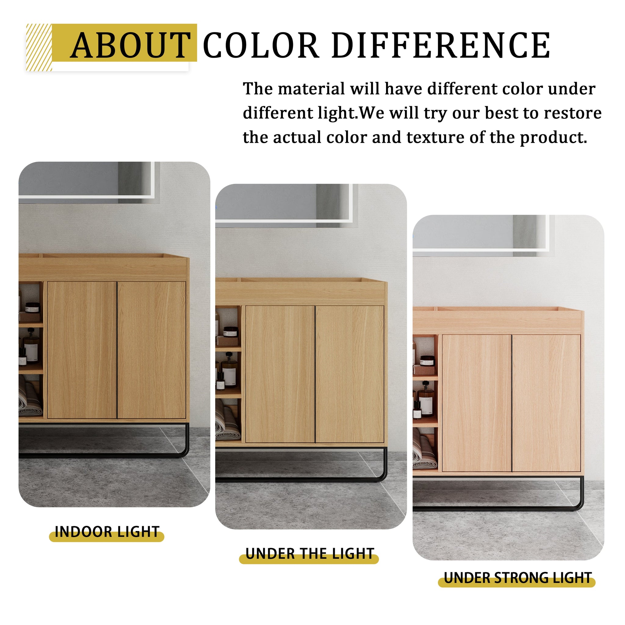 60-Inch Freestanding Bathroom Cabinet with Soft Close Doors & Open Storage by HouseOfZazla