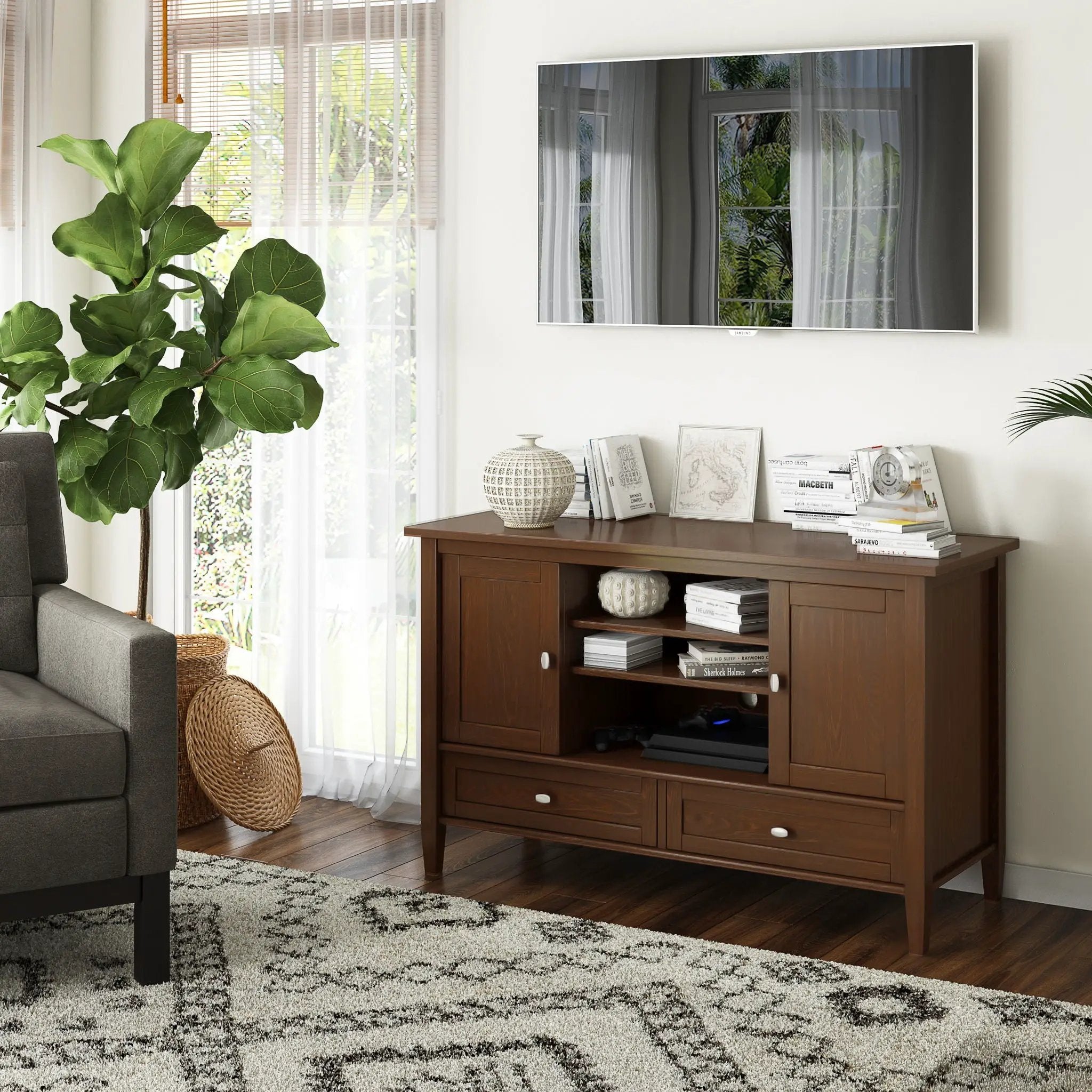 Warm Shaker - Transitional Style TV Media Stand by Unique Piece Furniture