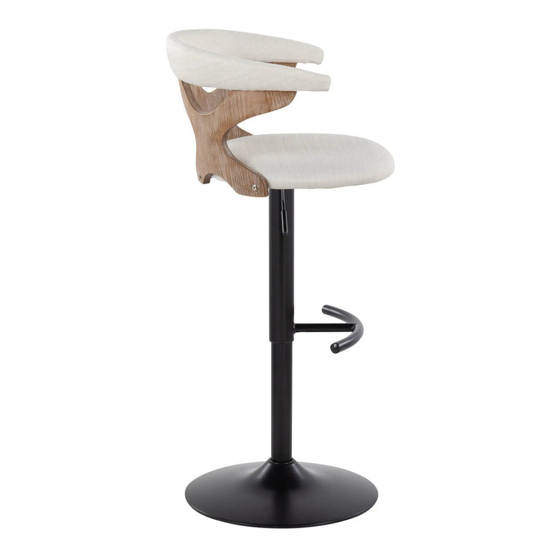 Gardenia - Contemporary Adjustable Barstool & Swivel With Rounded T Footrest (Set of 2) by Unique Piece Furniture