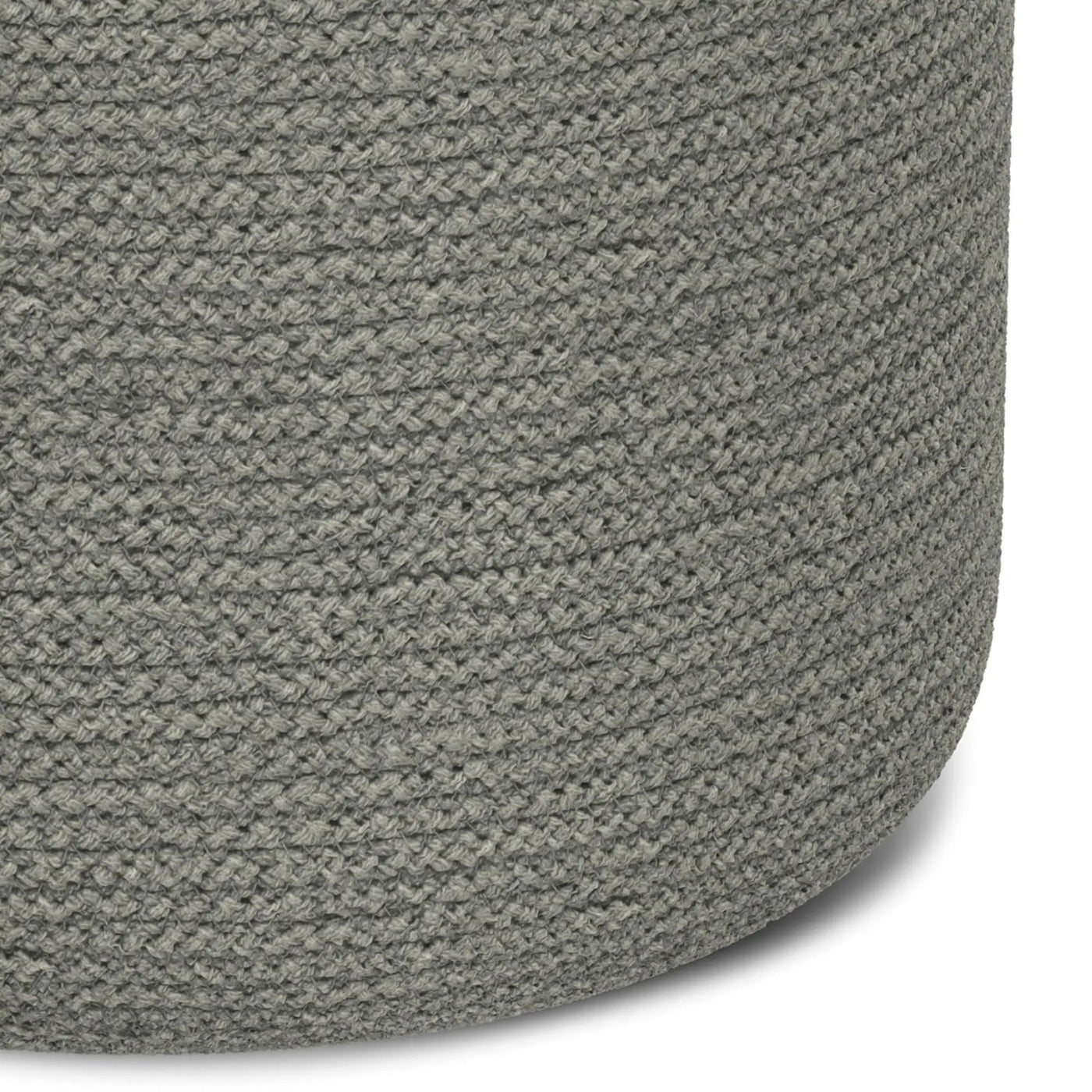 Serena - Handcrafted Round Braided Pouf by HouseOfZazla