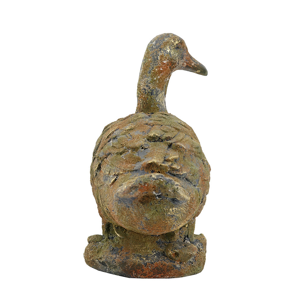 Farmhouse Duck Figurine Statue with Rustic Patina Finish - Iron, photo 5 of 10