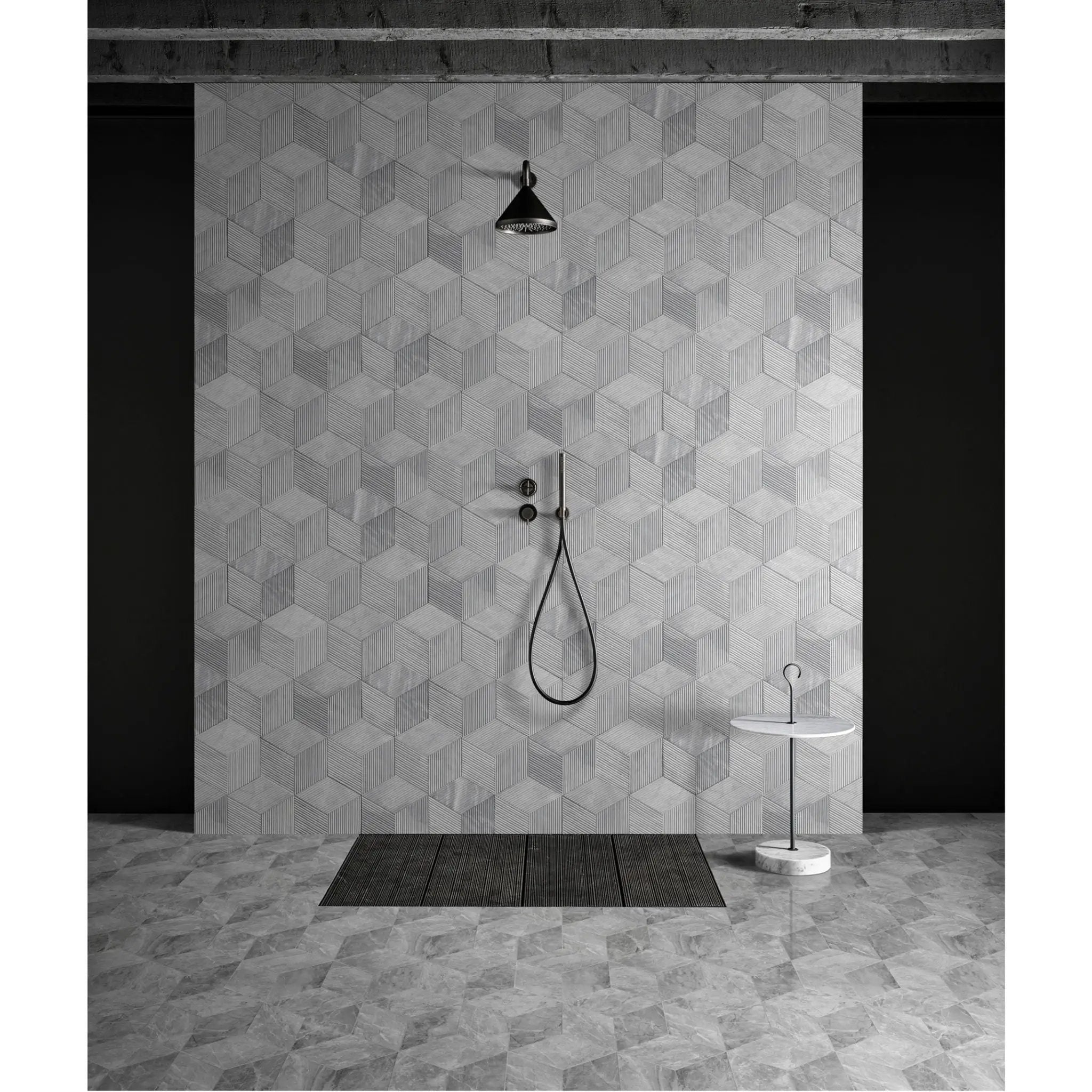 Hexagon Natural Marble Polished Tile For Wall And Floor (Set of 12) by HouseOfZazla