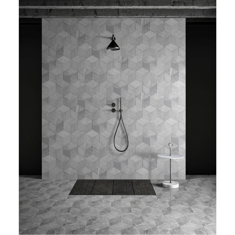 Hexagon Natural Marble Polished Tile For Wall And Floor (Set of 12) by HouseOfZazla