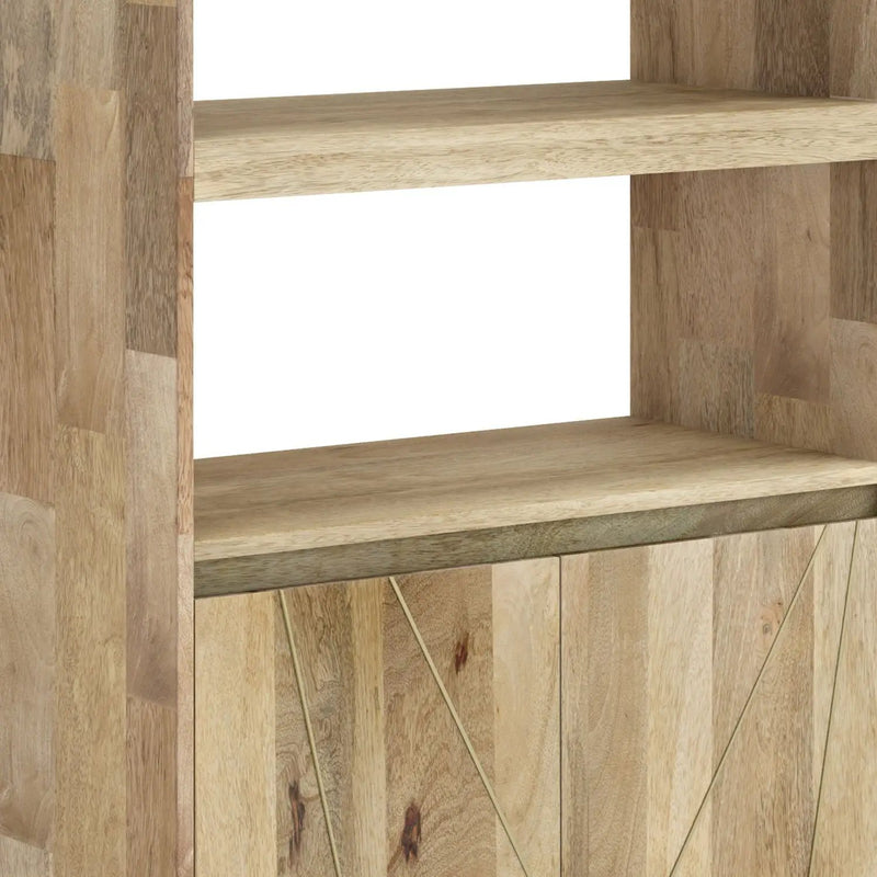 Jager - Bookshelf With Doors - Natural by HouseOfZazla