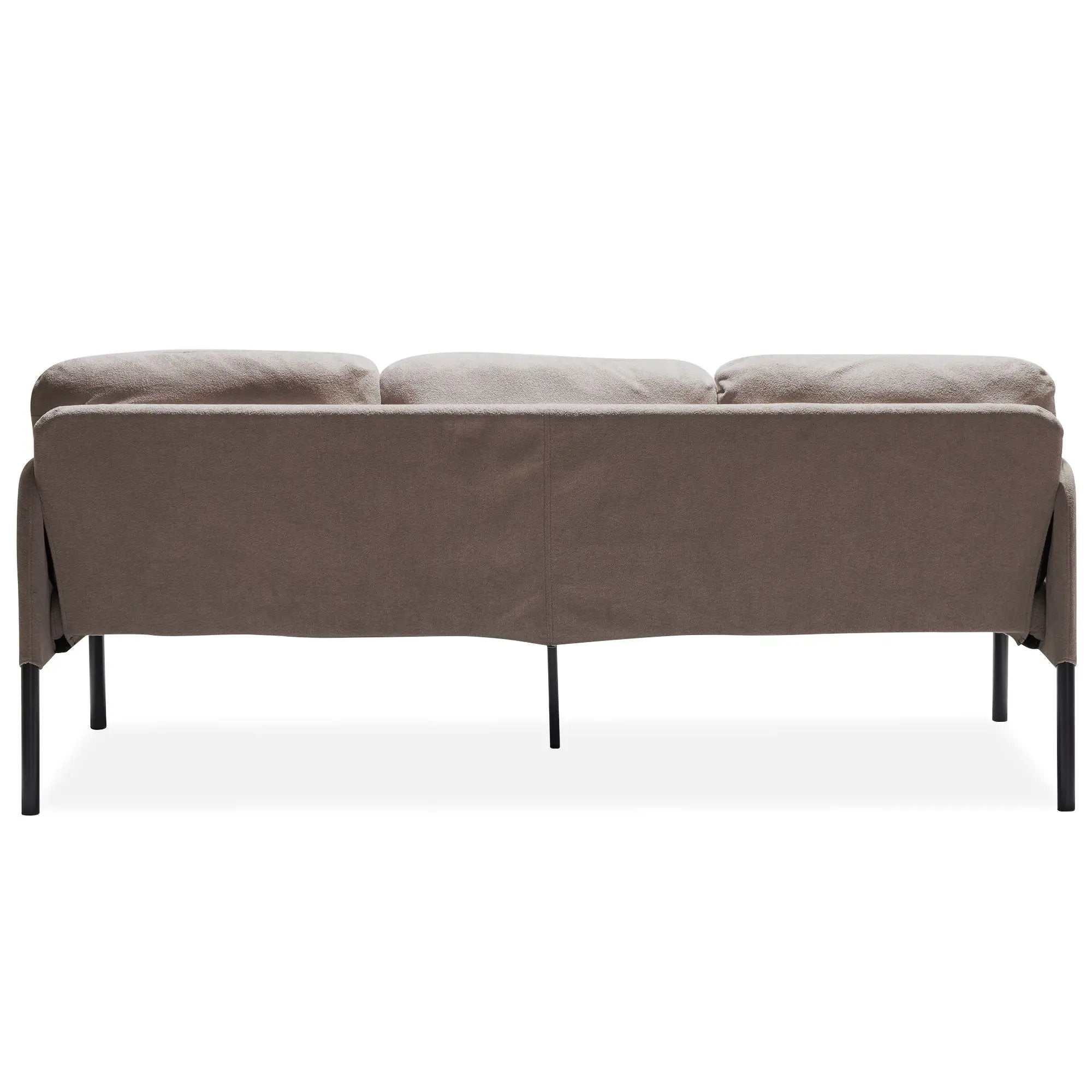 Modern L Shaped 3 Seater Sofa With Ottoman, Upholstered Couch For Small Spaces by Unique Piece Furniture