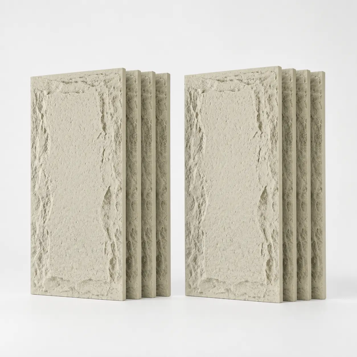 3D Faux Stone Wall Panels - 8 PCS PU Wainscoting Panel by HouseOfZazla