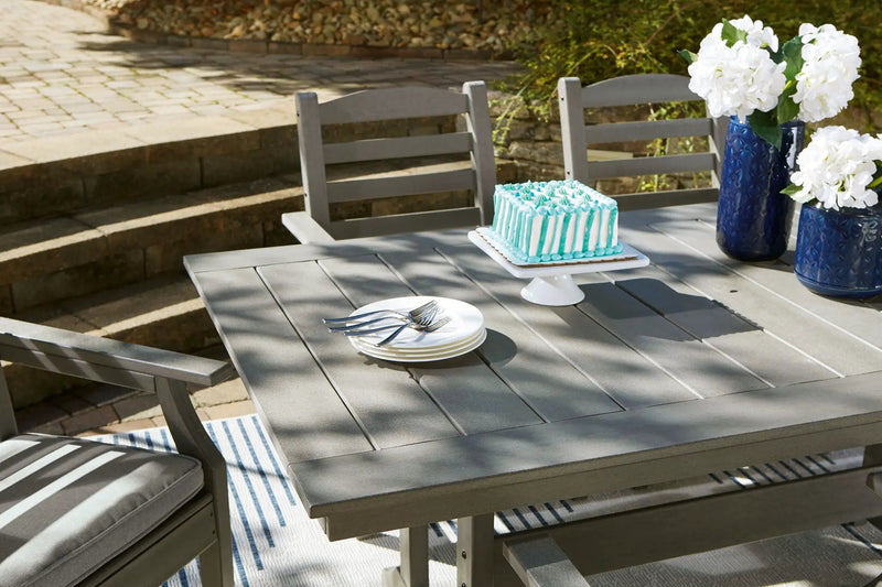 Visola - RECT Dining Table w/Umb OPT - Gray by Unique Piece Furniture