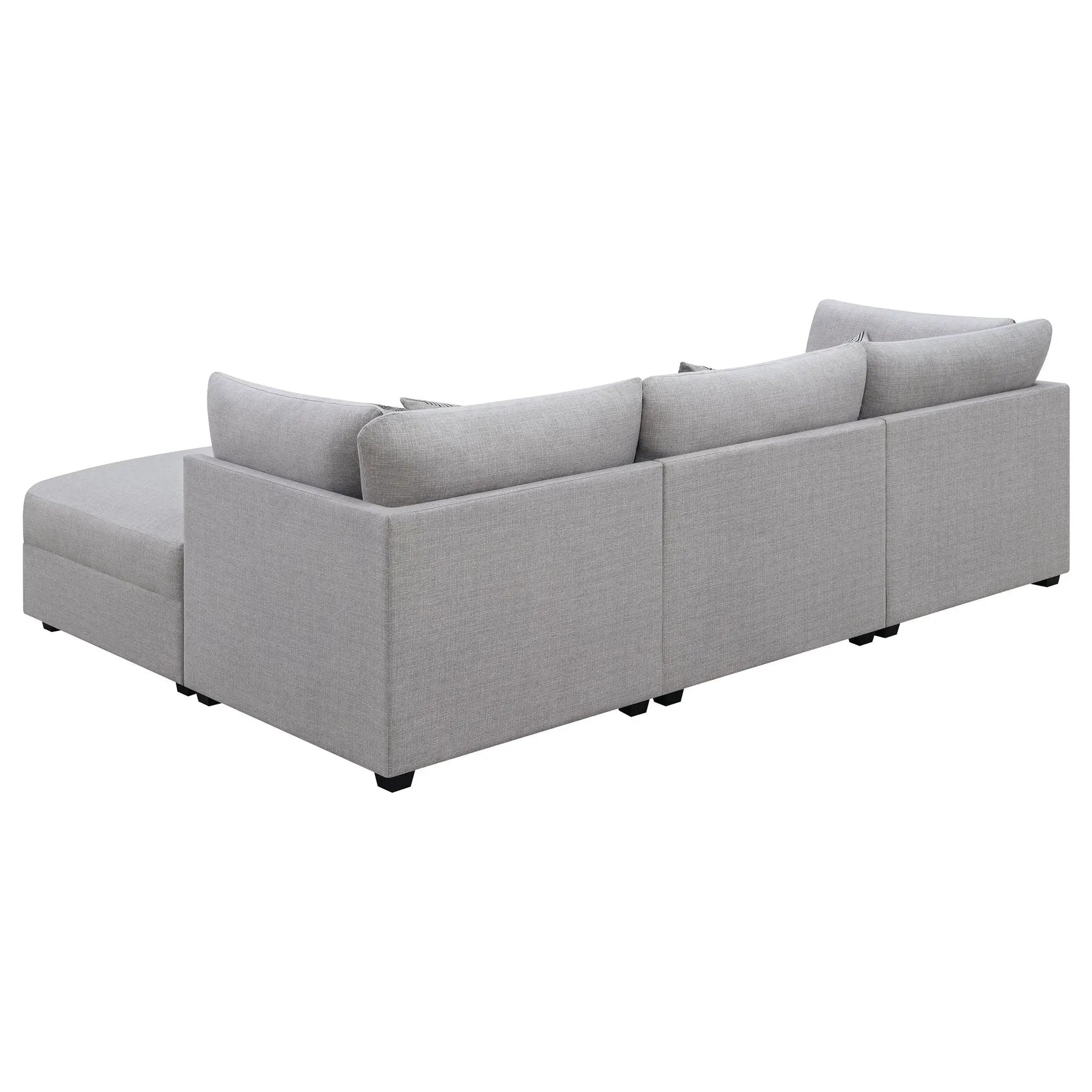 Cambria 4-piece Upholstered Modular Sectional Sofa Grey by Unique Piece Furniture