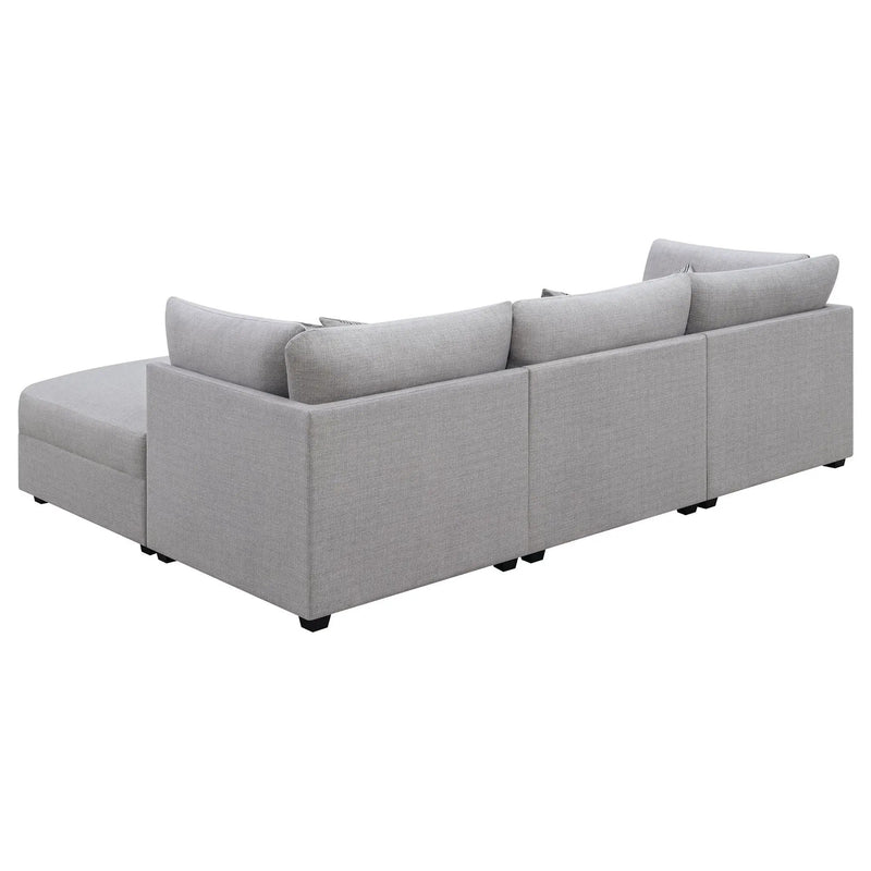 Cambria 4-piece Upholstered Modular Sectional Sofa Grey by Unique Piece Furniture