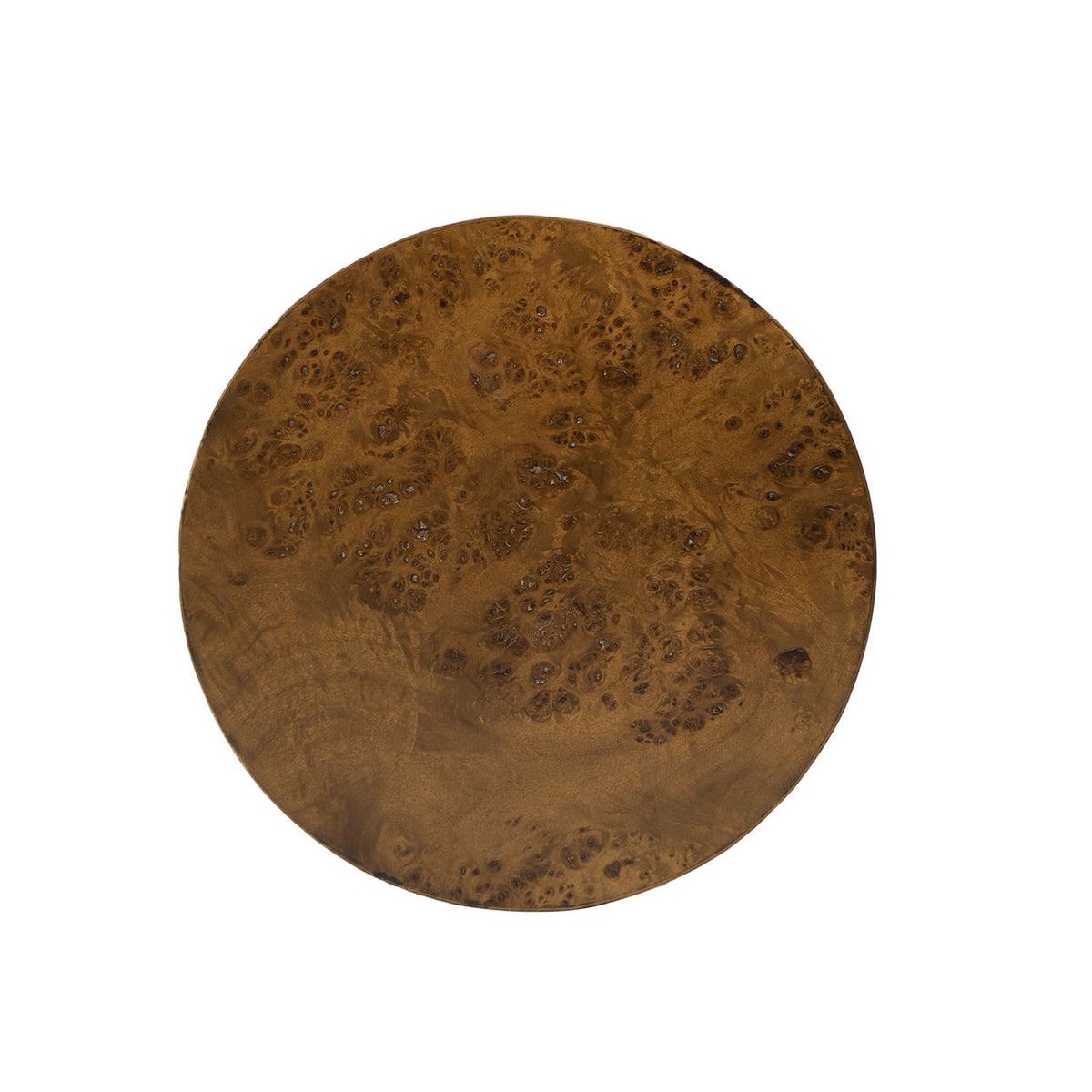 Nebula Accent Pillar Side Table with Burl Wood Veneer - Light or Dark Brown, photo 28 of 28