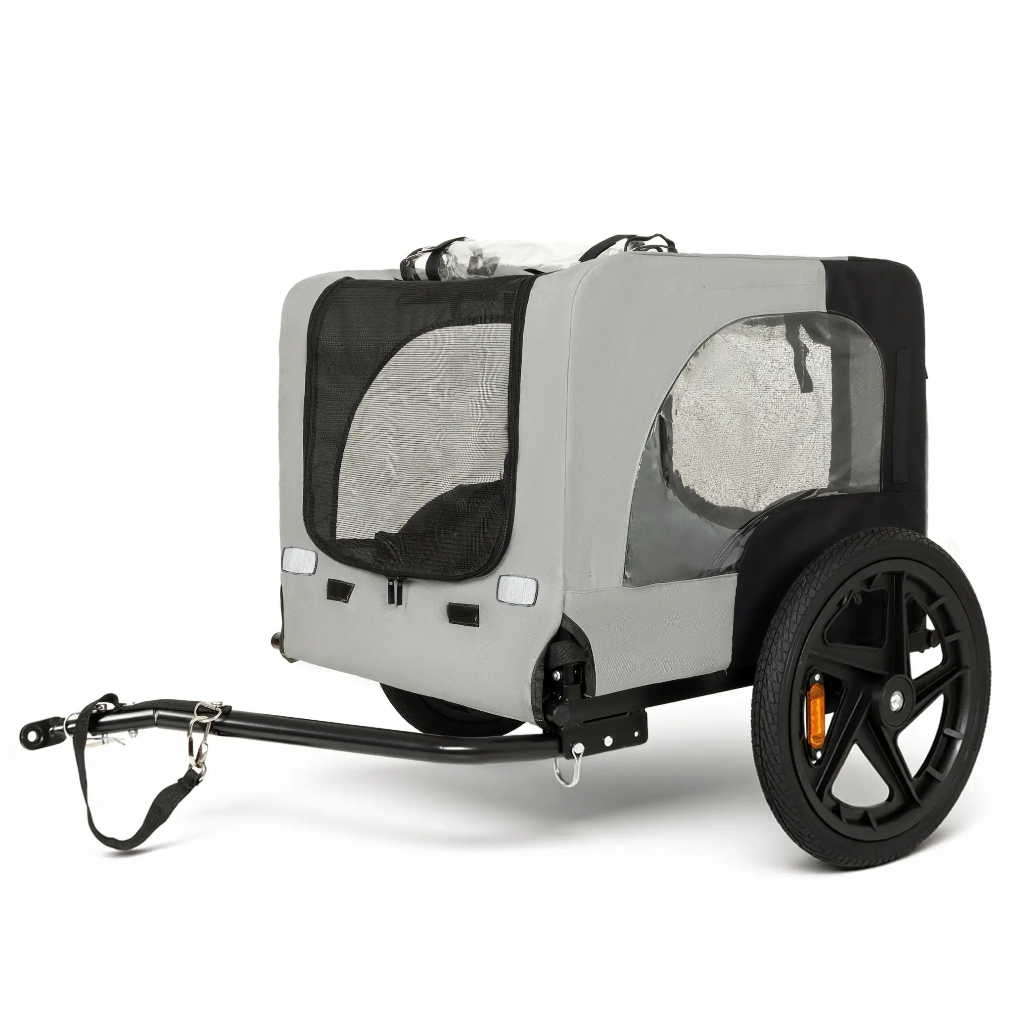 Outdoor Heavy Duty Collapsible Pet Bike Trailer with 16-Inch All-Terrain Wheels by HouseOfZazla
