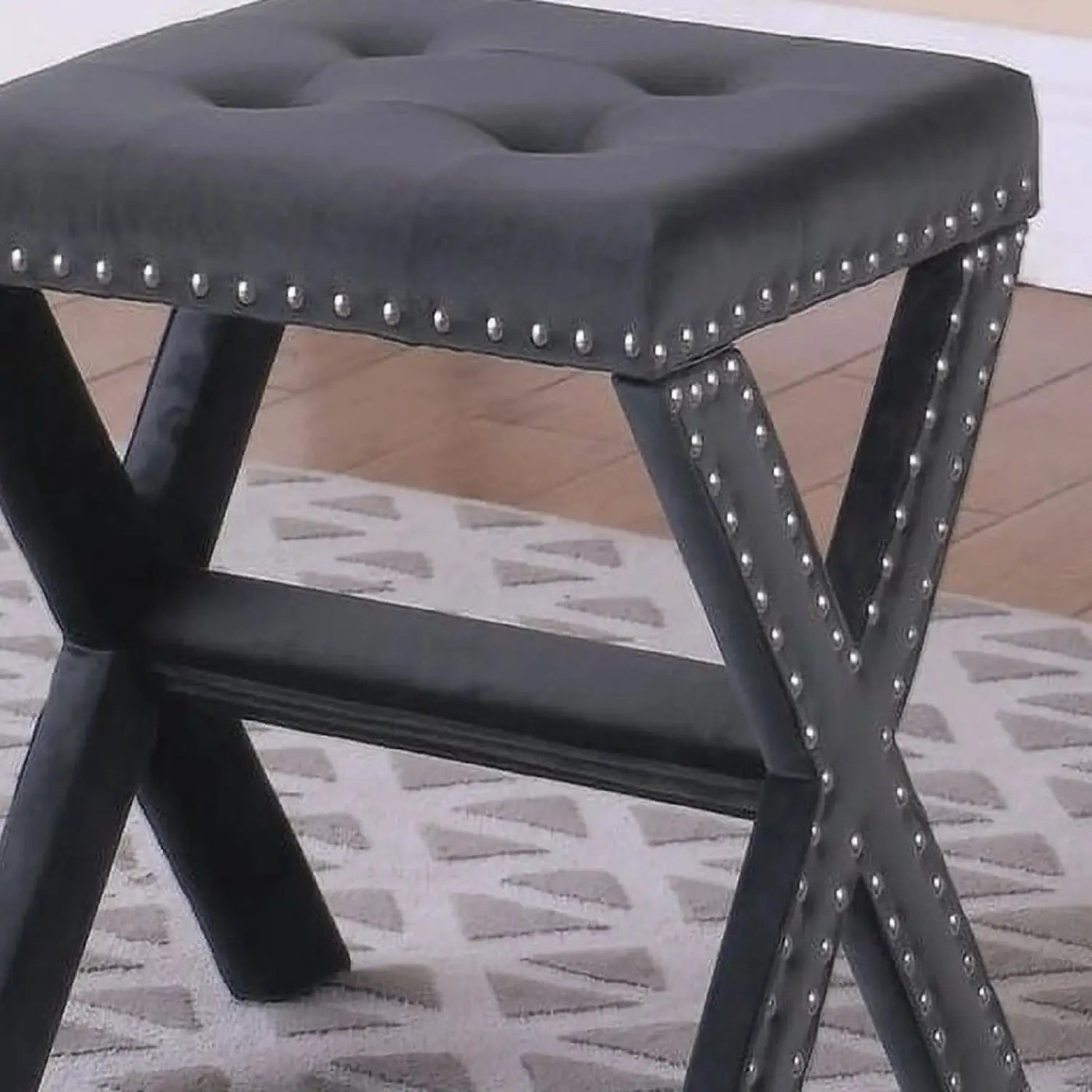 Upholstered Accent Bench With Nailhead Trim by HouseOfZazla