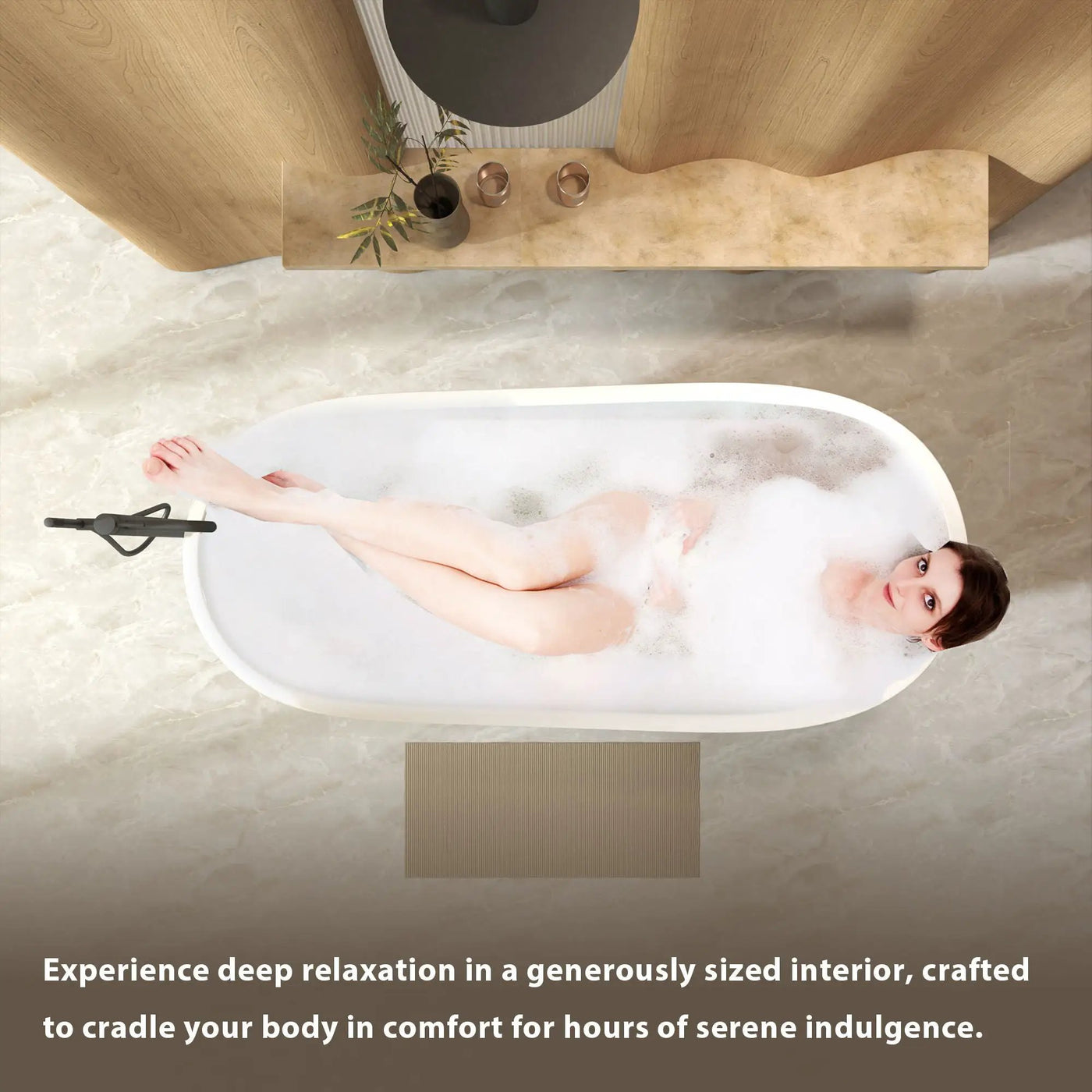 Special-Shaped Freestanding Slipper Bathtub, Overflow & Pop Up Drain by HouseOfZazla