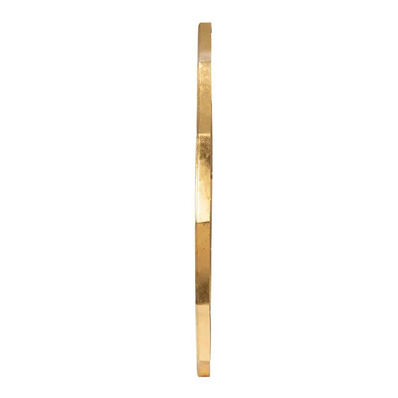 Round Sunburst Wall Mirror With, Wall Decor Mirror For Entryway Bedroom Living Room - Gold by HouseOfZazla