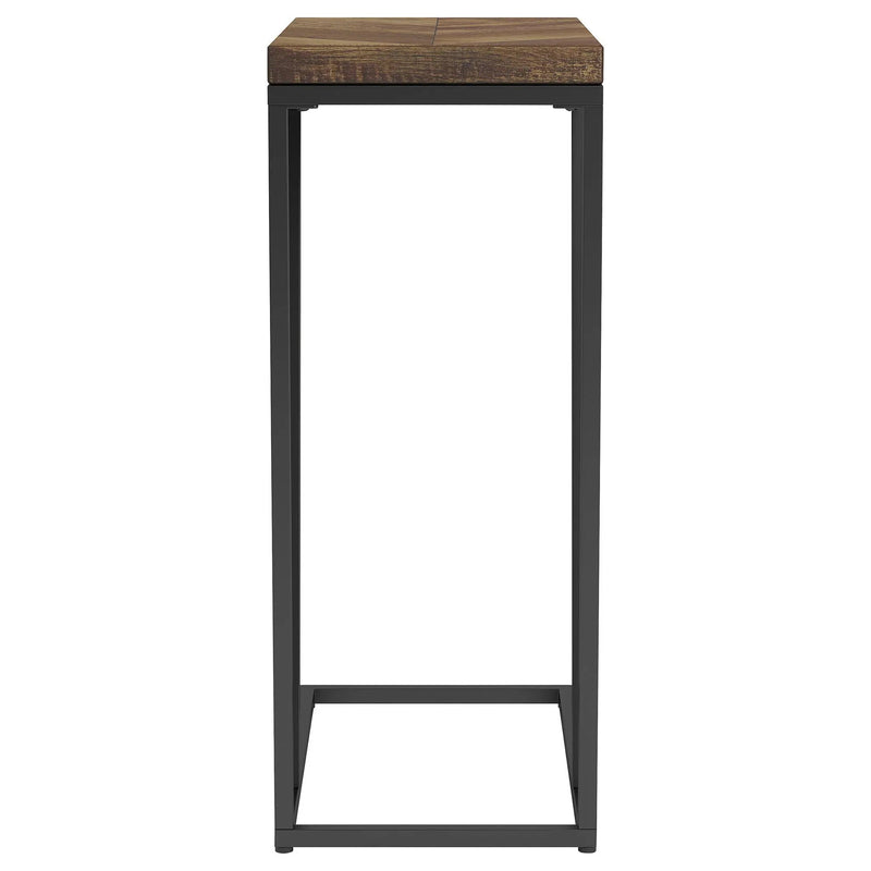 Sergio Engineered Wood C-Shaped Side Table Rustic Tobacco by Unique Piece Furniture