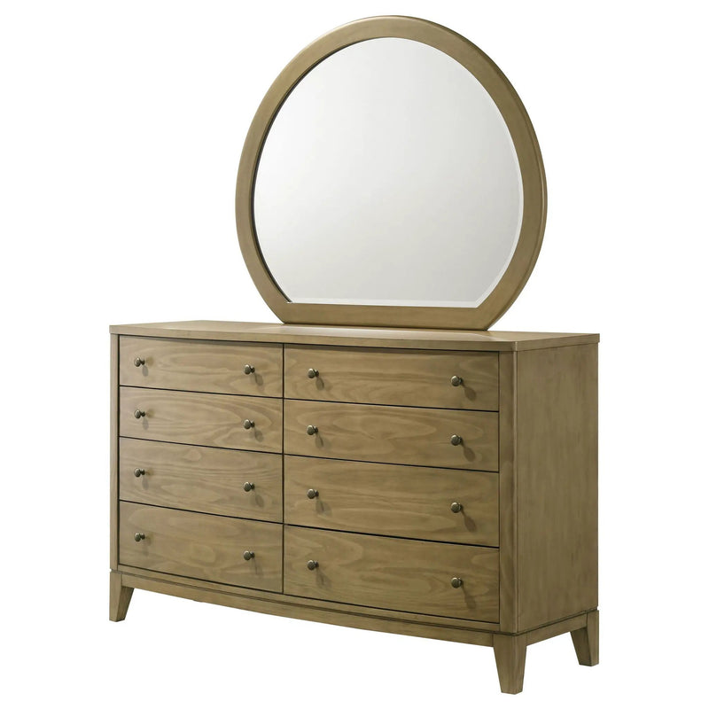 Granada 8-drawer Dresser and Mirror Natural Pine by Unique Piece Furniture