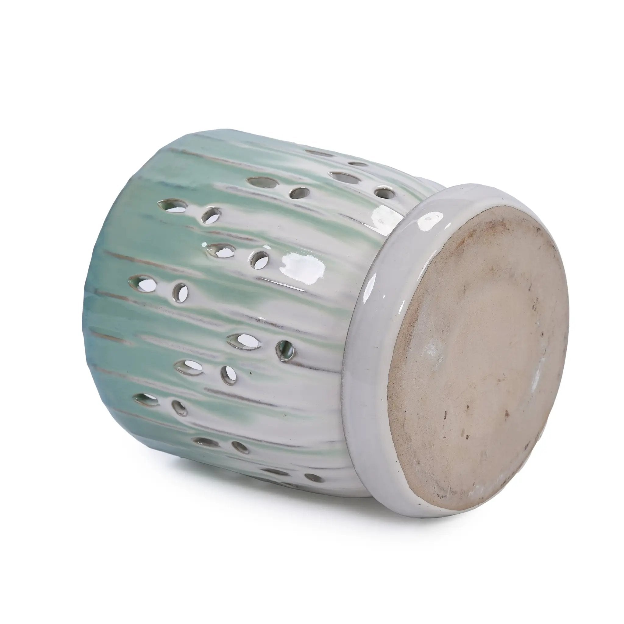 Set of 2 Ceramic Flowerpots with Drainage Hole by HouseOfZazla