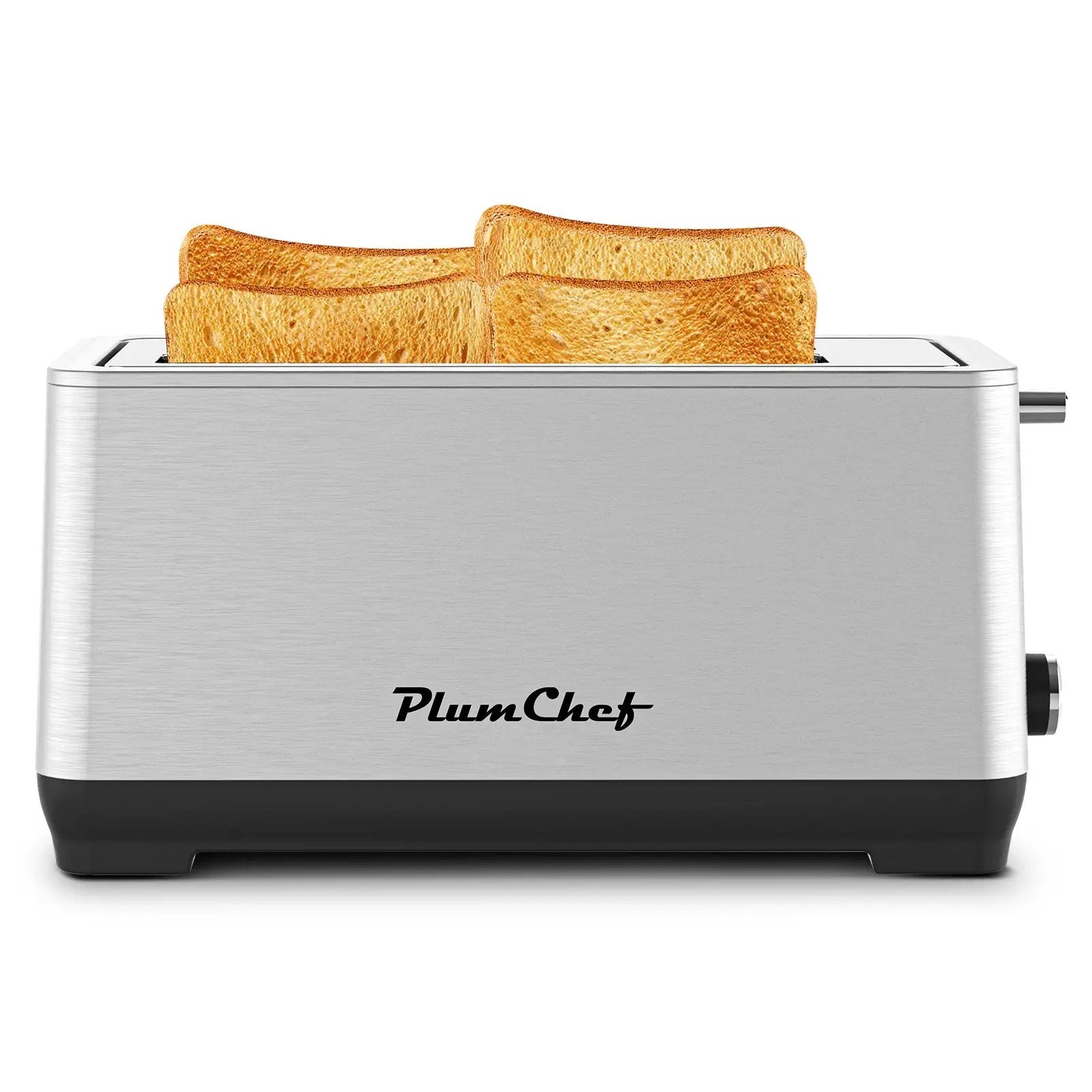 4-Slice Extra Wide Long Slot Stainless Steel Toaster by HouseOfZazla