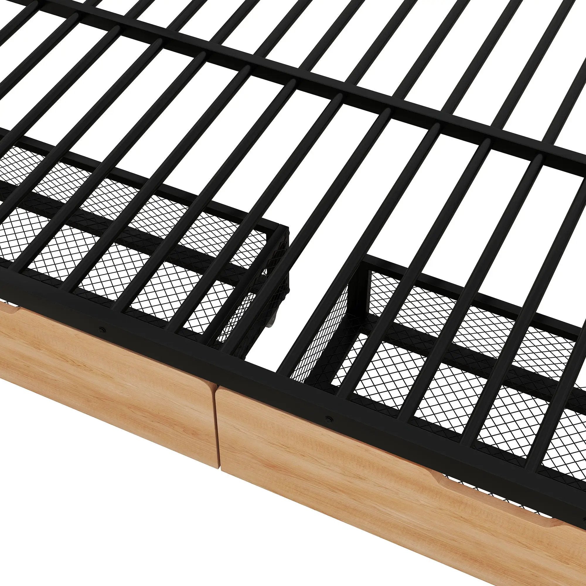Full Size Convertible Bunk Bed With 2 Drawers Durable - Black by Unique Piece Furniture