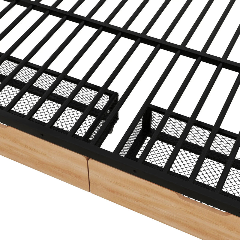 Full Size Convertible Bunk Bed With 2 Drawers Durable - Black by Unique Piece Furniture