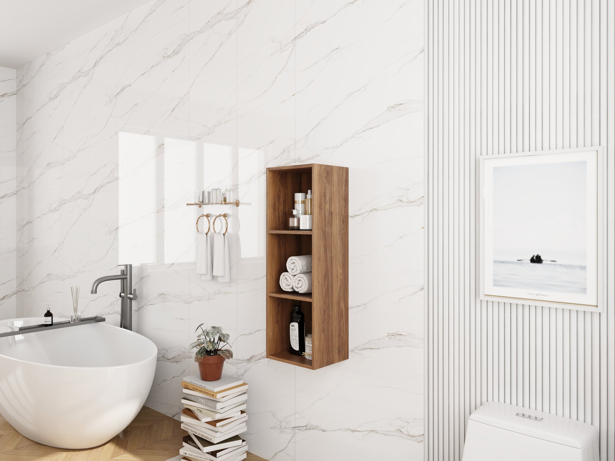 12 Inch Small Wall Mounted Storage Shelves by HouseOfZazla