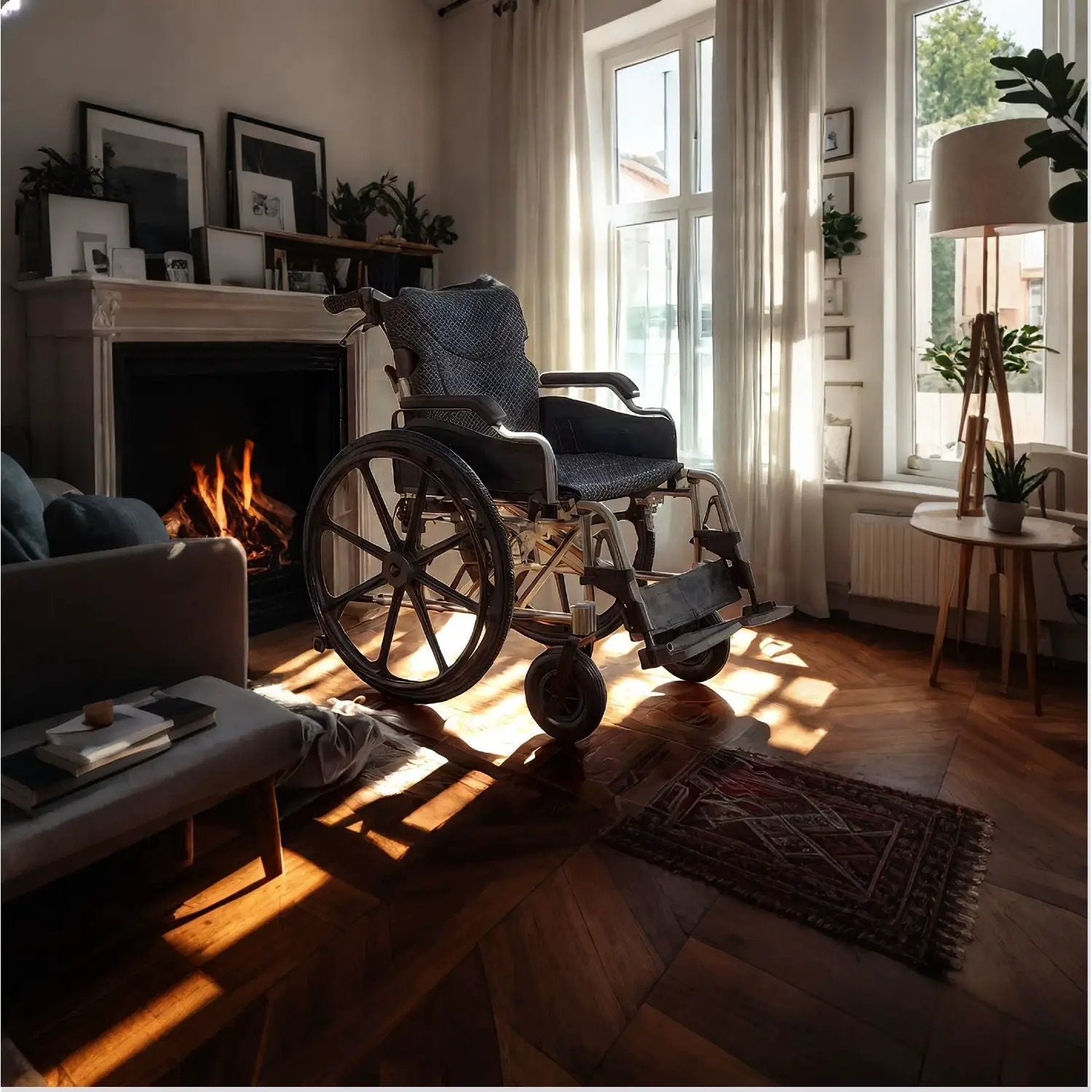 Heavy Duty Foldable Manual Wheelchair with Double X Force Support by HouseOfZazla