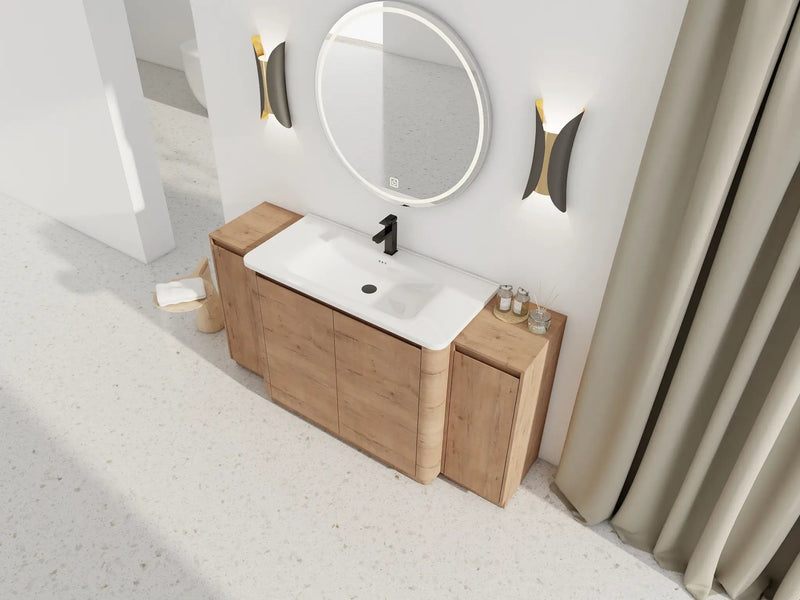 64'' Freestanding Bathroom Vanity with Ceramic Sink by HouseOfZazla