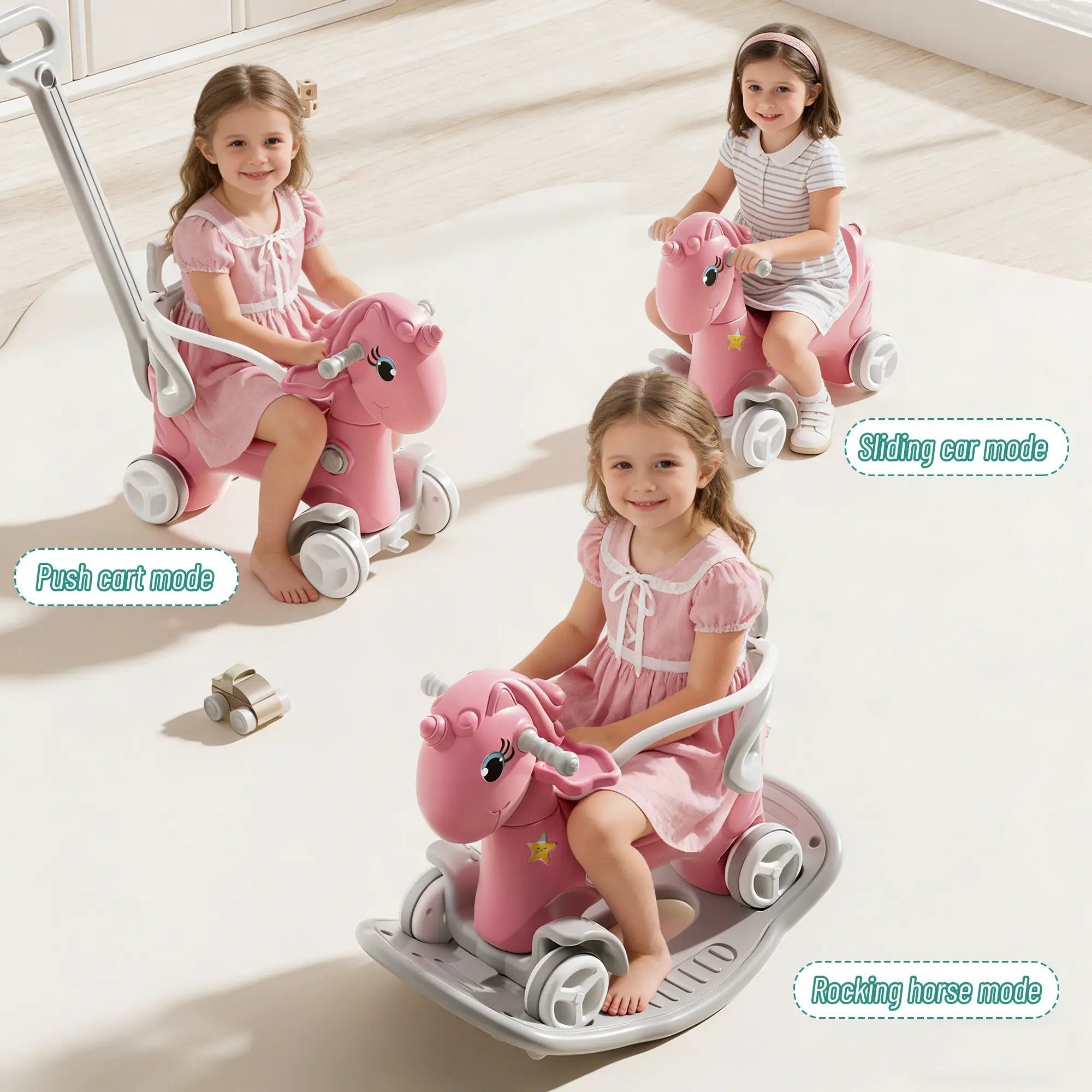 Rocking Horse for Toddlers - Unicorn Kids Ride On Toy by HouseOfZazla