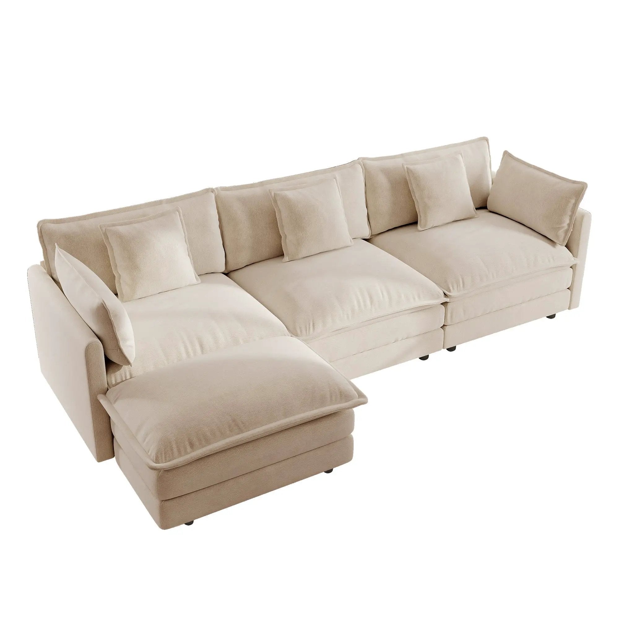 Free Combination Comfy Upholstery Modular Oversized L Shaped Sectional Sofa by HouseOfZazla