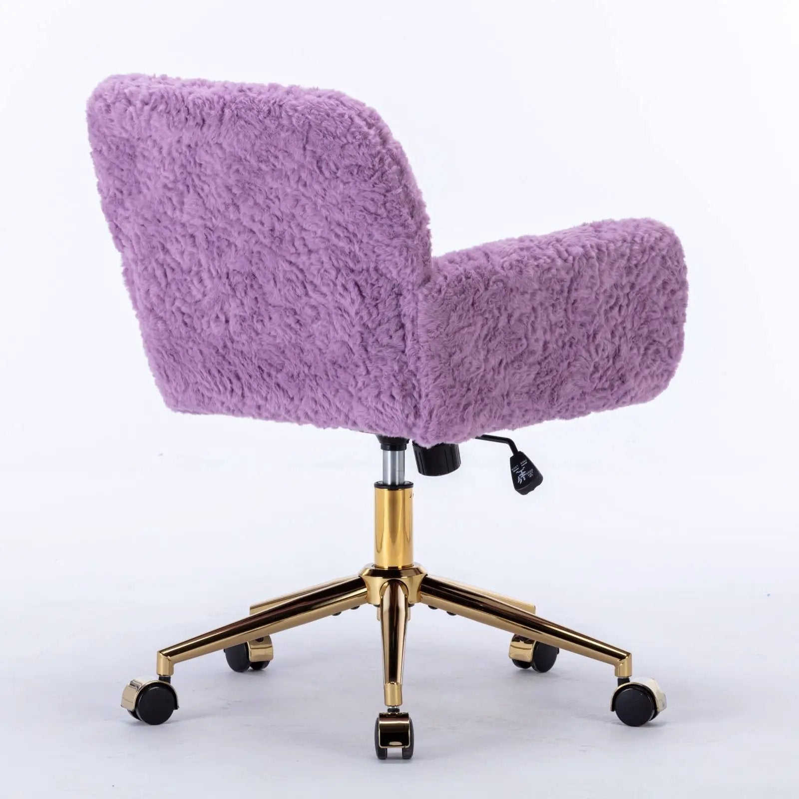 Office Chair, Artificial Rabbit Hair Home Office Chair With Metal Base, Adjustable Desk Chair Swivel Office Chair, Vanity Chair by Unique Piece Furniture