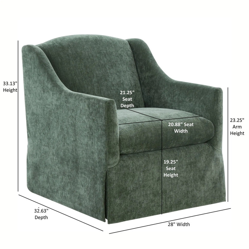 Luisa - Skirted Swivel Accent Chair by HouseOfZazla