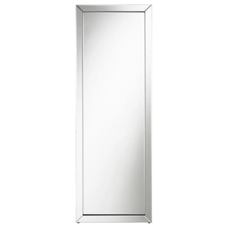 Soline 22 x 61 Inch Framed Standing Floor Mirror Silver by Unique Piece Furniture