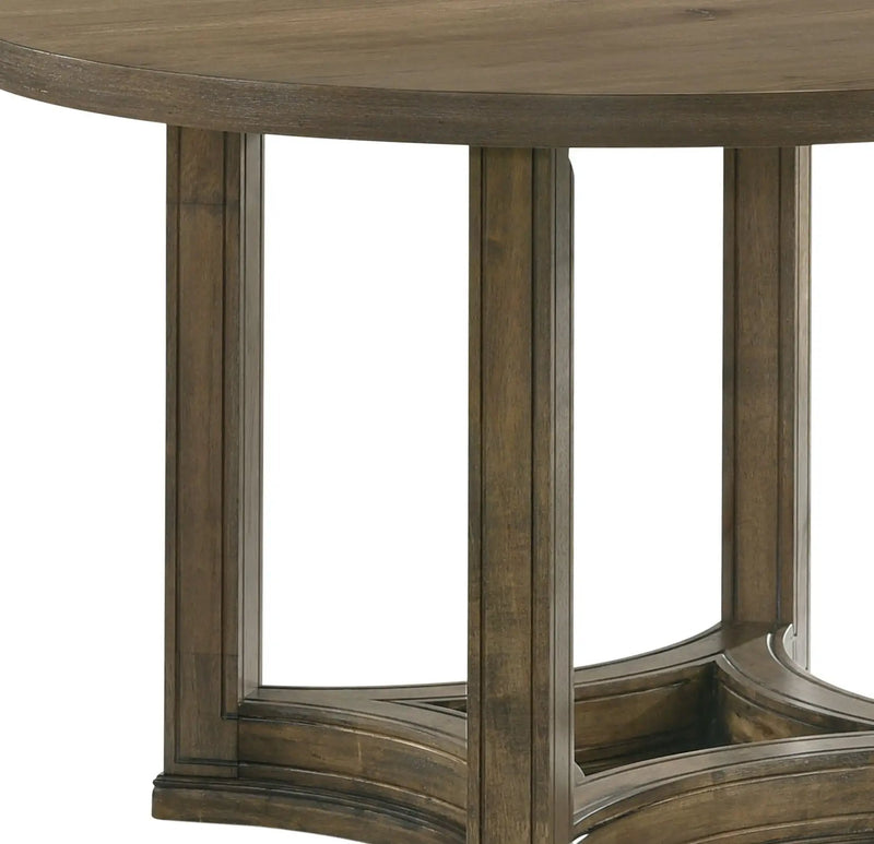 Parfield - 5 Pieces Round Dining Room Set - Light Brown / Oak by Unique Piece Furniture