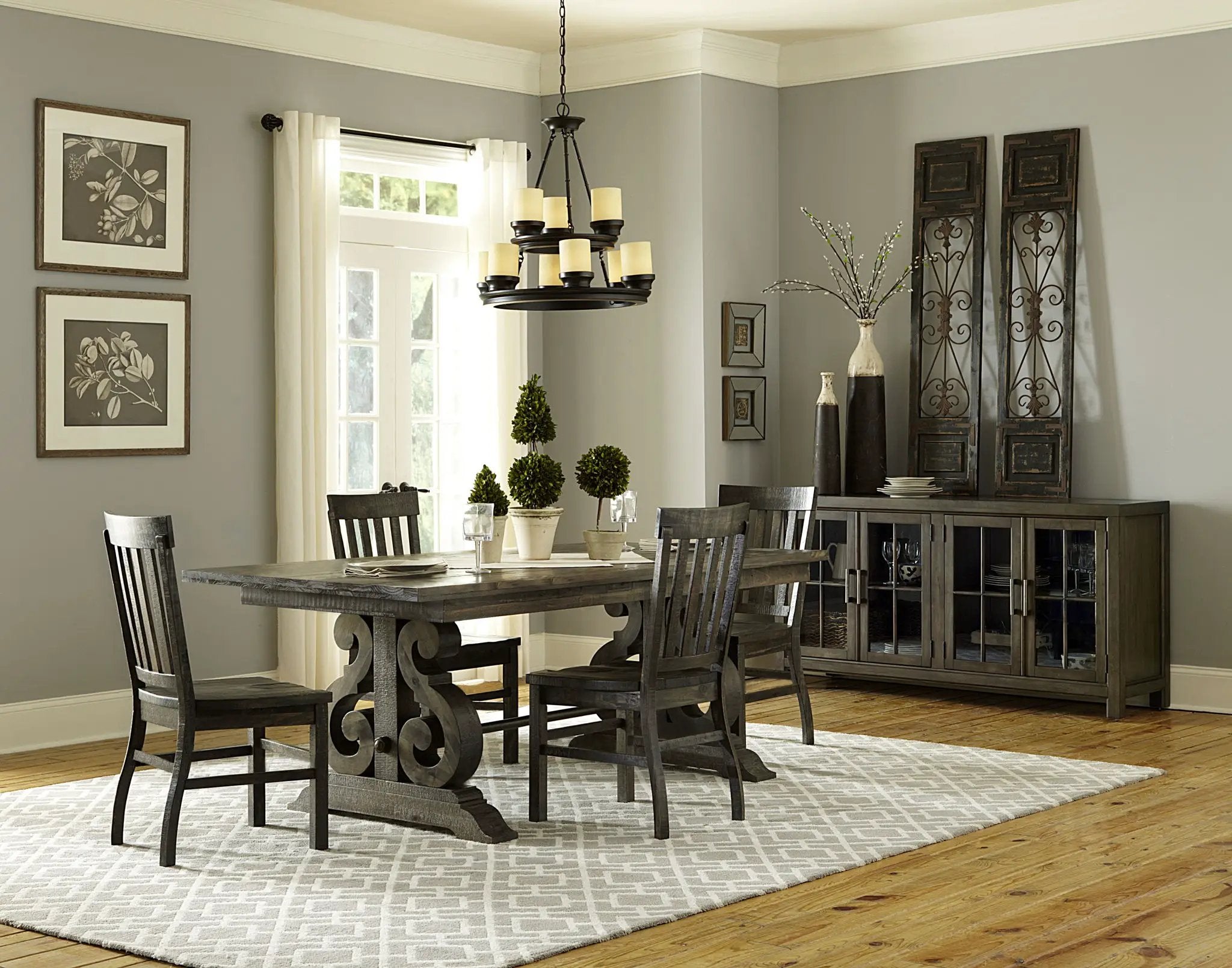 Bellamy - Buffet Curio - Peppercorn by Unique Piece Furniture