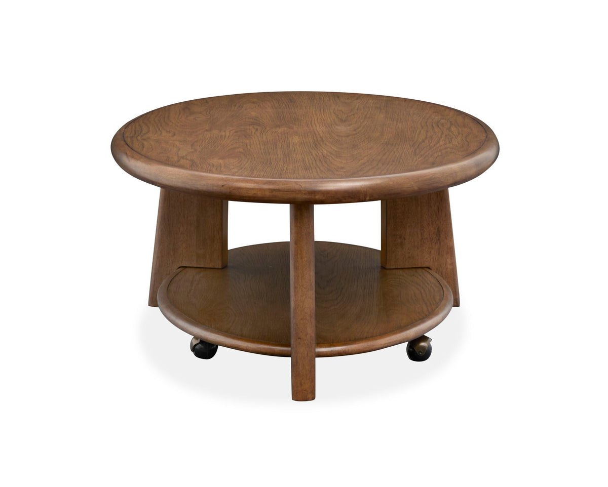 Tanner - Oval Cocktail Table With Casters - Tawny Brown, photo 7 of 7