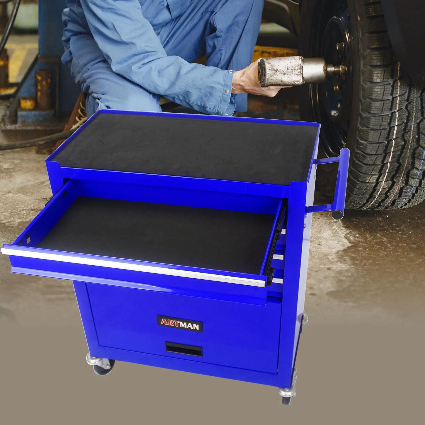 4 Drawers Multifunctional Tool Cart With Wheels by HouseOfZazla