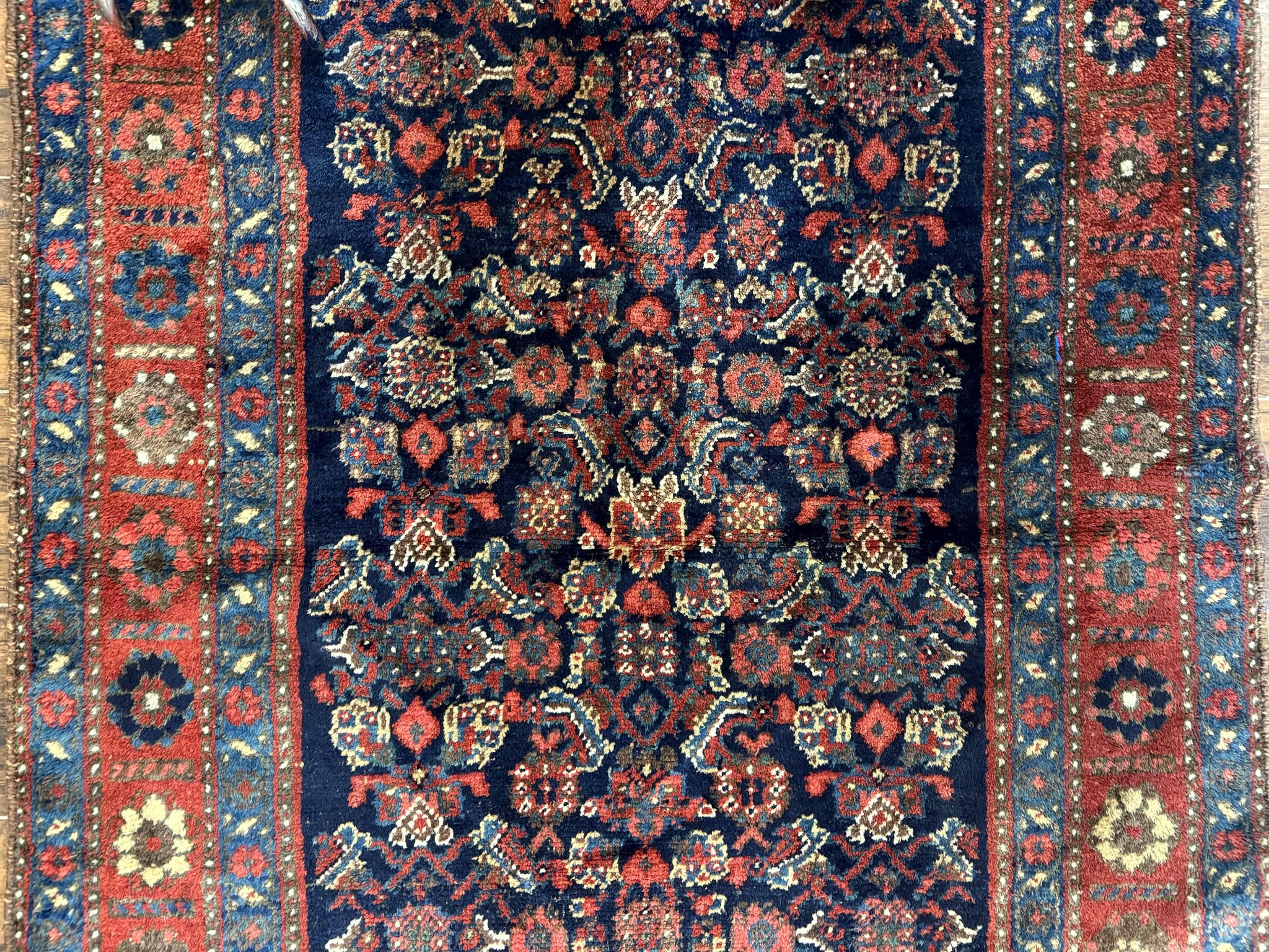 Antique Persian Tribal Rug 4x6, Kurdish Rug by Jewel Rugs